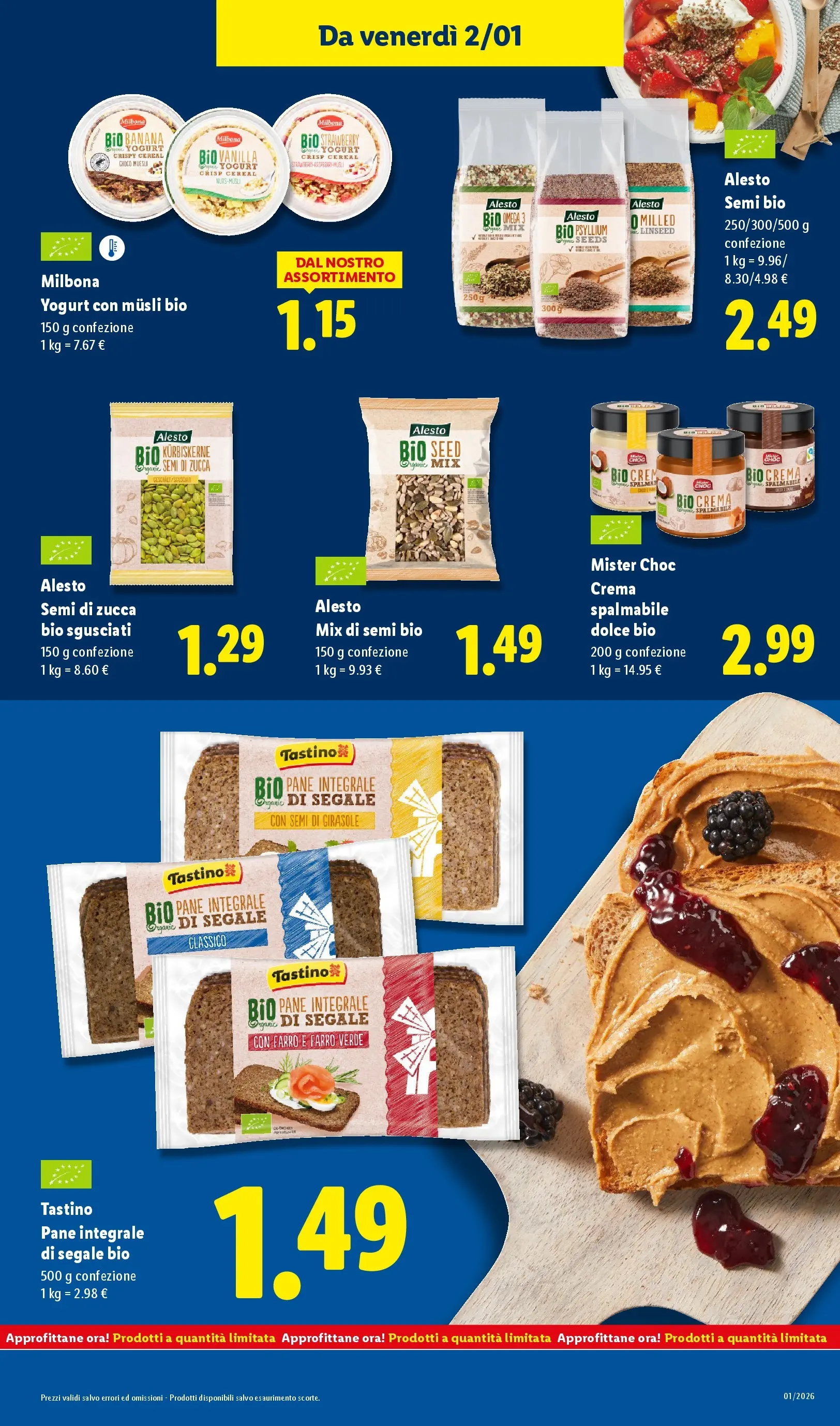 LIDL volantino della prossima settimana dal ﻿28/12/2025﻿ 📣 | Pagina: 25 | Prodotti: Crema, Yogurt, Pane, Semi di zucca