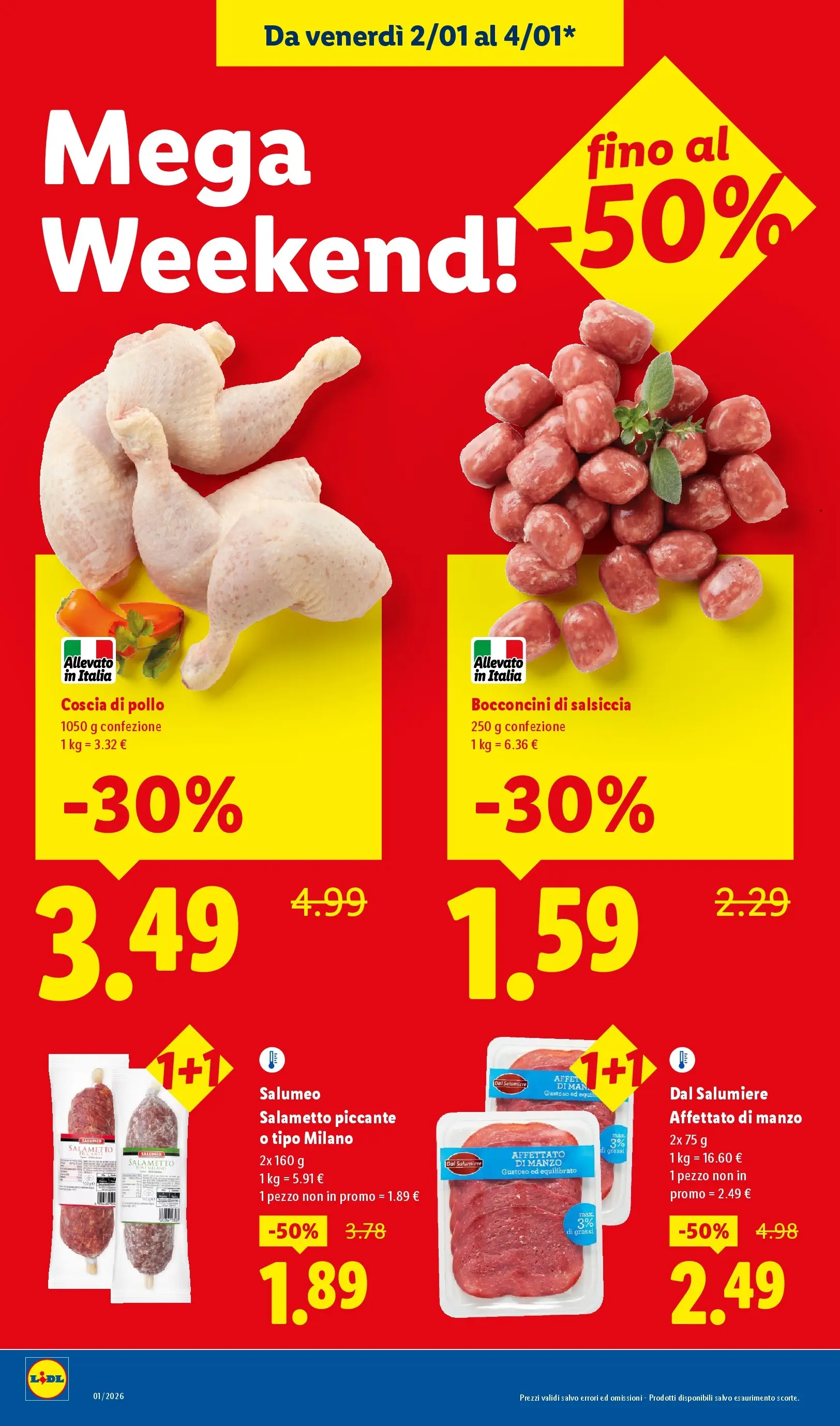 LIDL volantino della prossima settimana dal ﻿28/12/2025﻿ 📣 | Pagina: 52 | Prodotti: Pollo, Manzo, Salsiccia