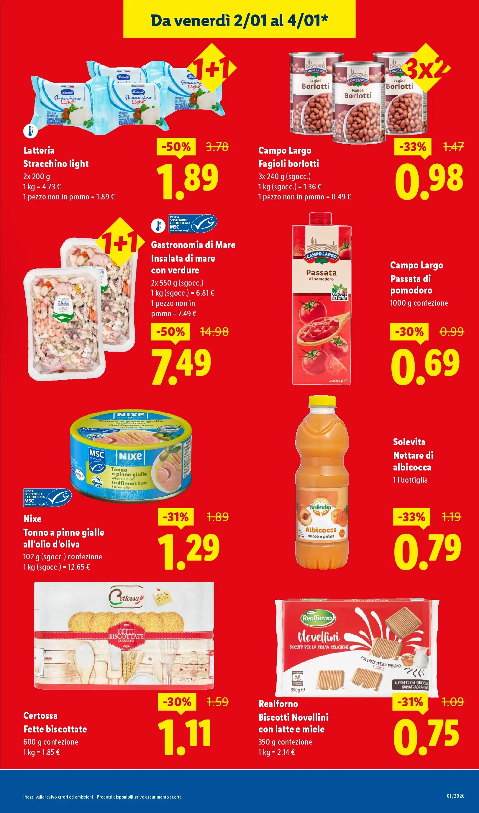 LIDL volantino della prossima settimana dal ﻿28/12/2025﻿ 📣 | Pagina: 53 | Prodotti: Succo, Verdure, Pinne, Tonno