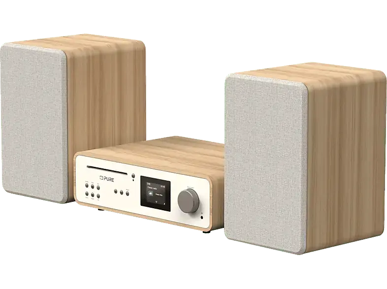 Pure Classic Stereo Kompakt Anlage, Coffee Black/Walnut; Musiksystem