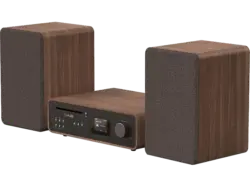 Pure Classic Stereo Kompakt Anlage, Coffee Black/Walnut; Musiksystem
