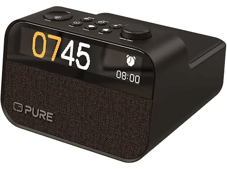 Pure Moment Charge - der Schlafbegleiter mit Licht und kabellosem Laden, Kaffeeschwarz; All-in-One-Audiobegleiter