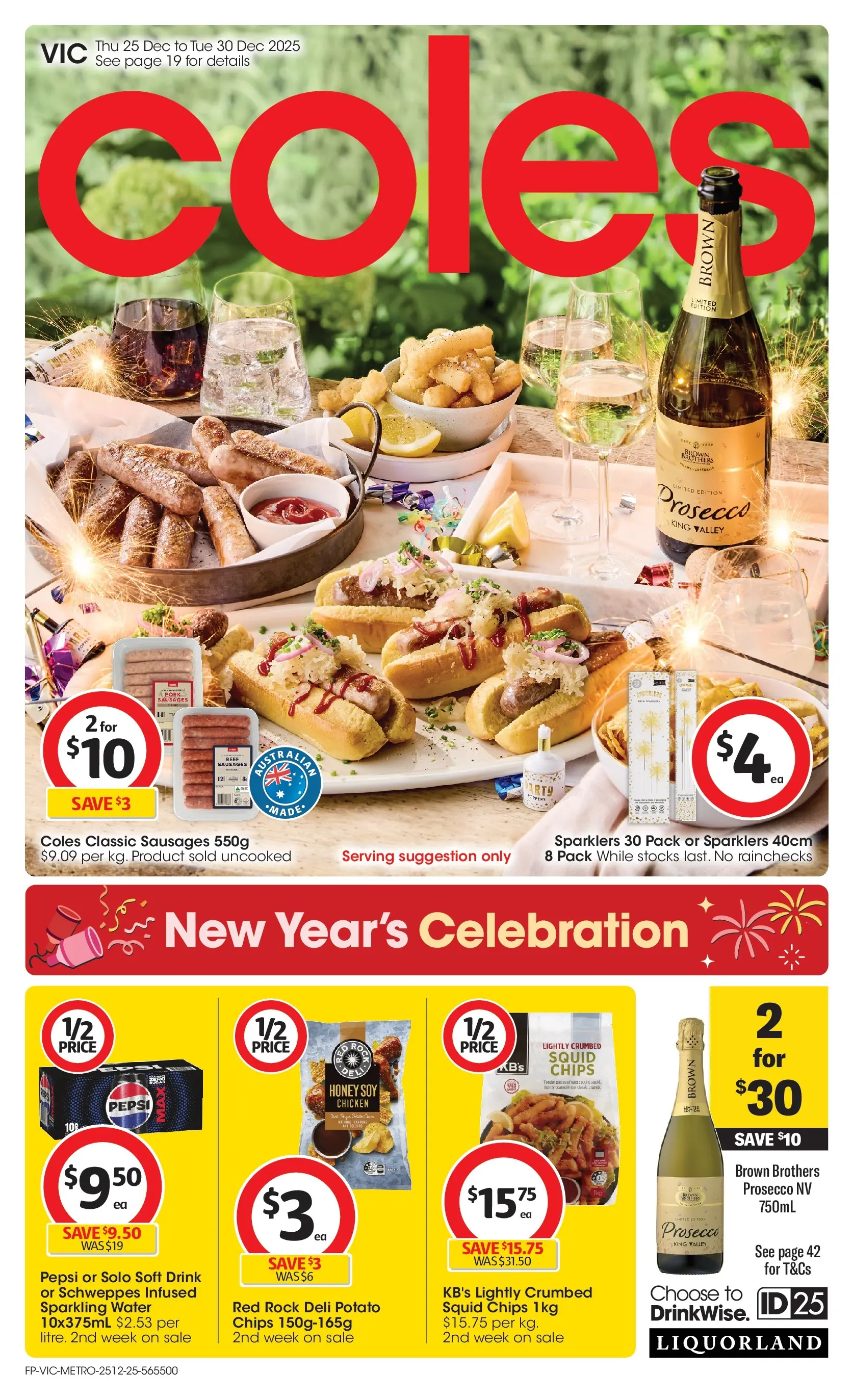 ﻿Coles catalogue valid from 25/12/2025 > Online Australia | Page: 1 | Products: Honey, Pork, Pepsi, Chips
