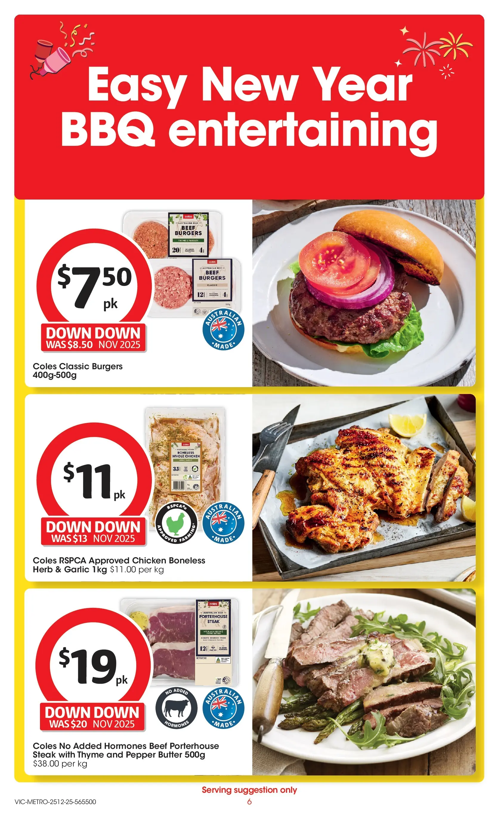 ﻿Coles catalogue valid from 25/12/2025 > Online Australia | Page: 6 | Products: Herb, Beef, Steak, Garlic