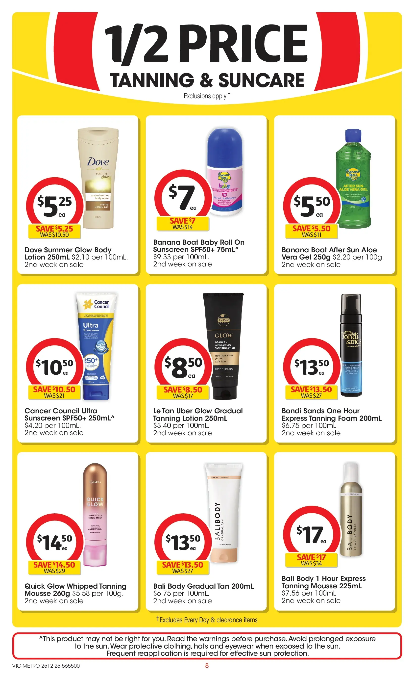 ﻿Coles catalogue valid from 25/12/2025 > Online Australia | Page: 8 | Products: Sunscreen, Lotion, Mousse