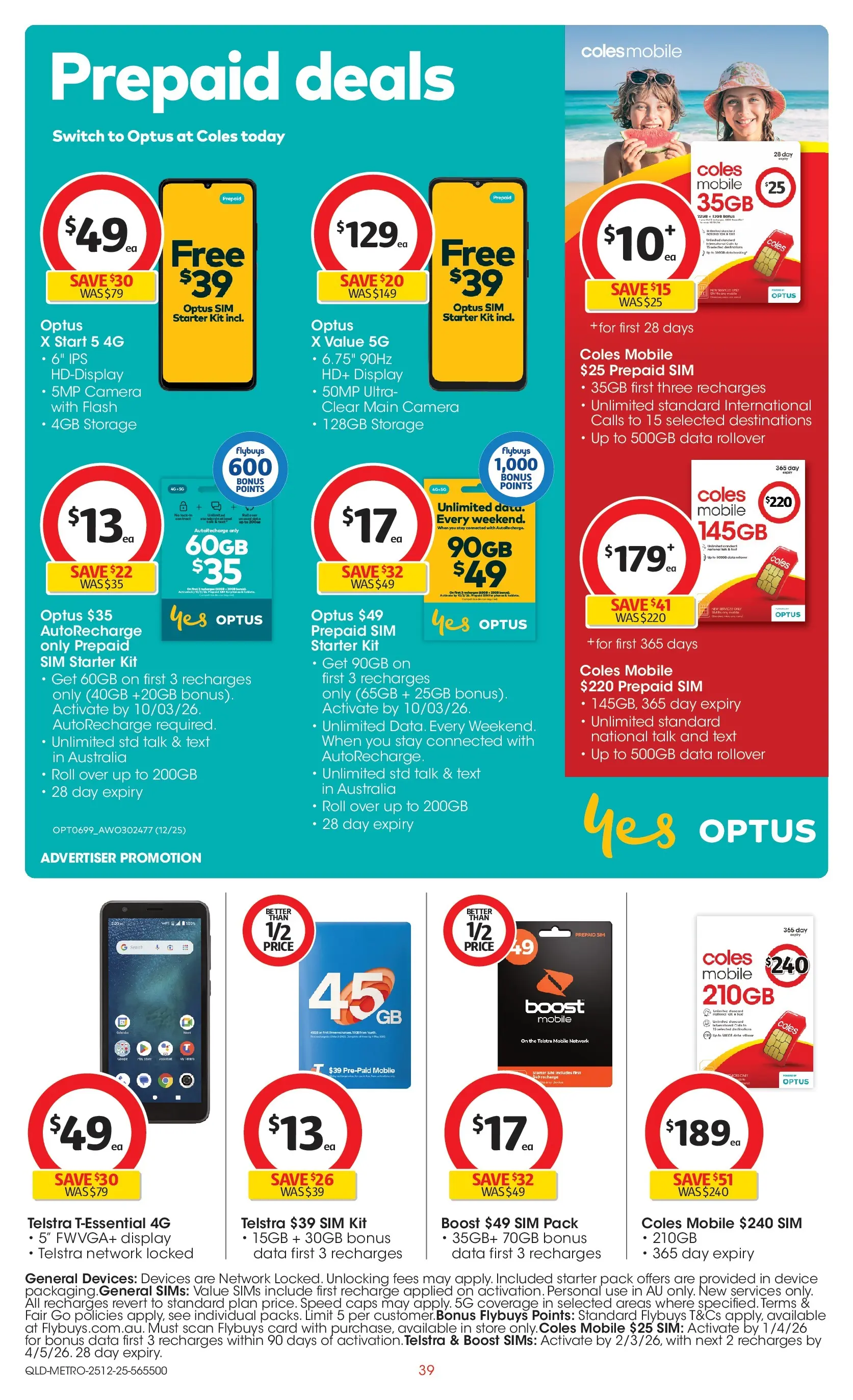﻿Coles catalogue valid from 25/12/2025 > Online Australia | Page: 39 | Products: Device, Camera, Mobile