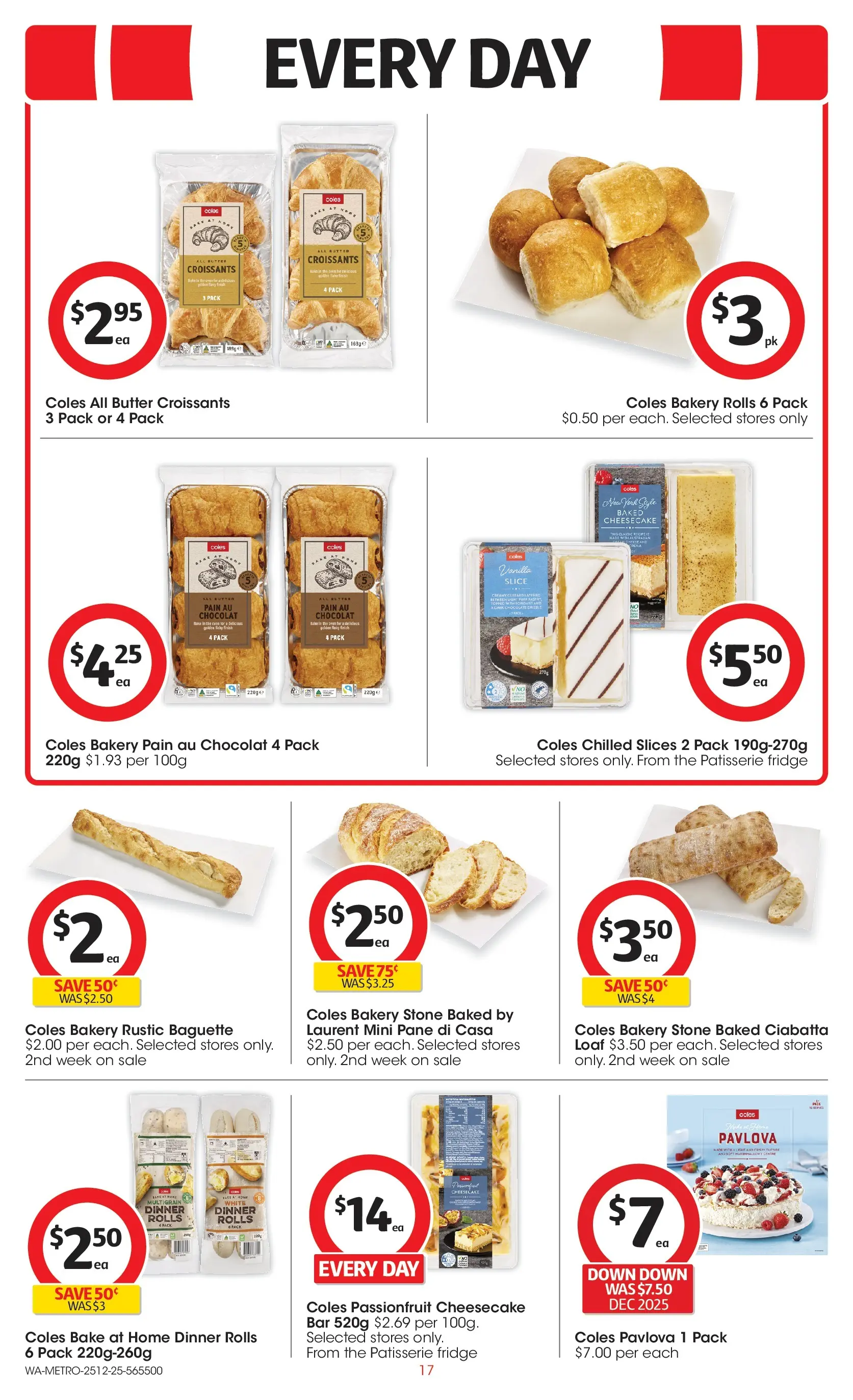 ﻿Coles catalogue valid from 25/12/2025 > Online Australia | Page: 17 | Products: Butter, Pavlova, Fridge, Bakery