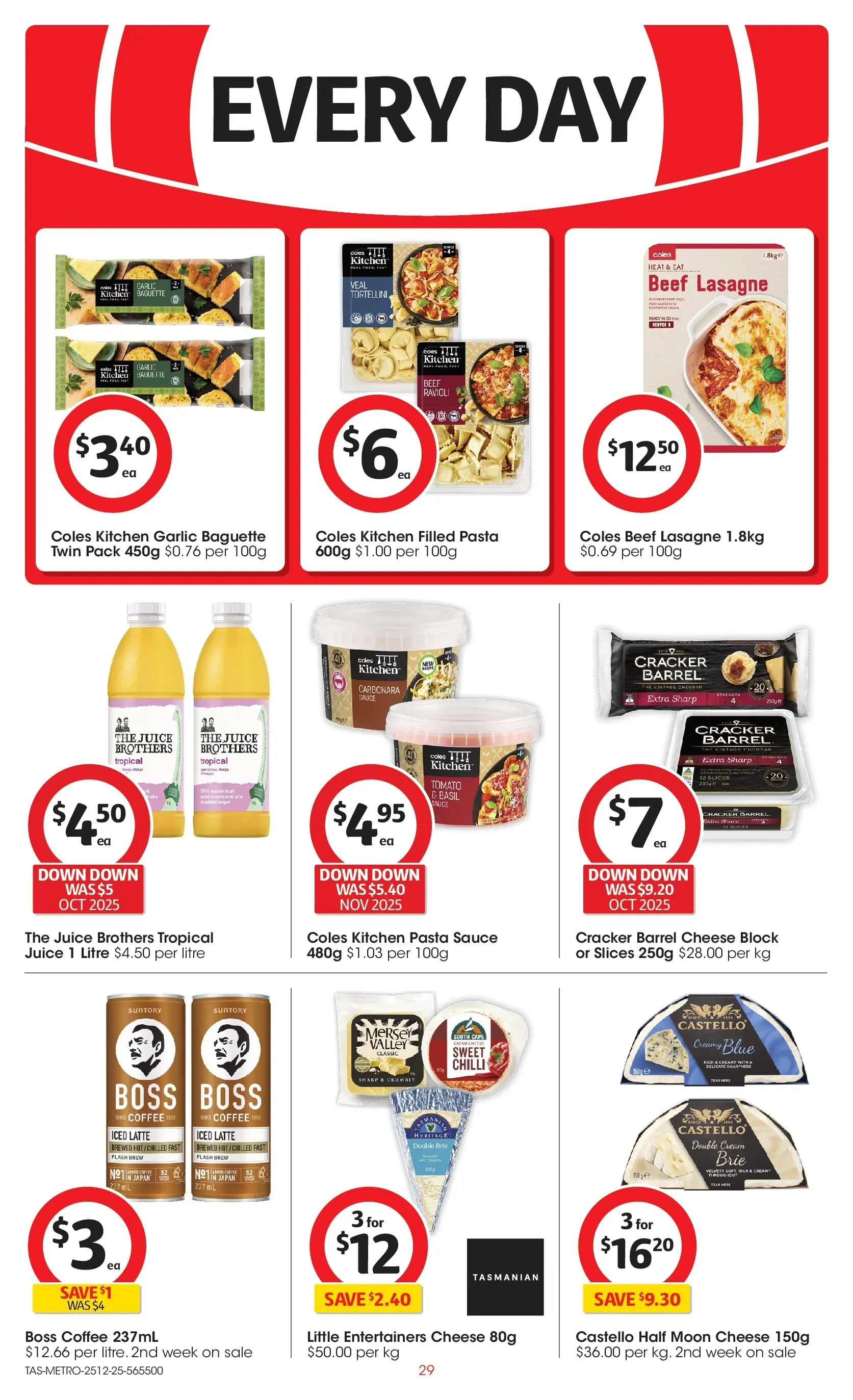 ﻿Coles catalogue valid from 25/12/2025 > Online Australia | Page: 29 | Products: Coffee, Pasta, Cream, Chilli