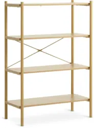 JYSK Етажерка LINDVED 4 рафта цвят натурален дъб