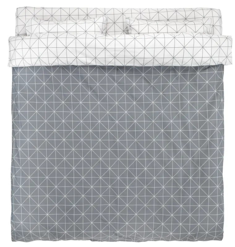 JYSK Спално бельо с чаршаф ATLA 200x220 сиво