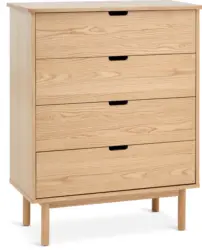 JYSK Скрин STUBBERUP 4 чекмеджета цвят натурален дъб