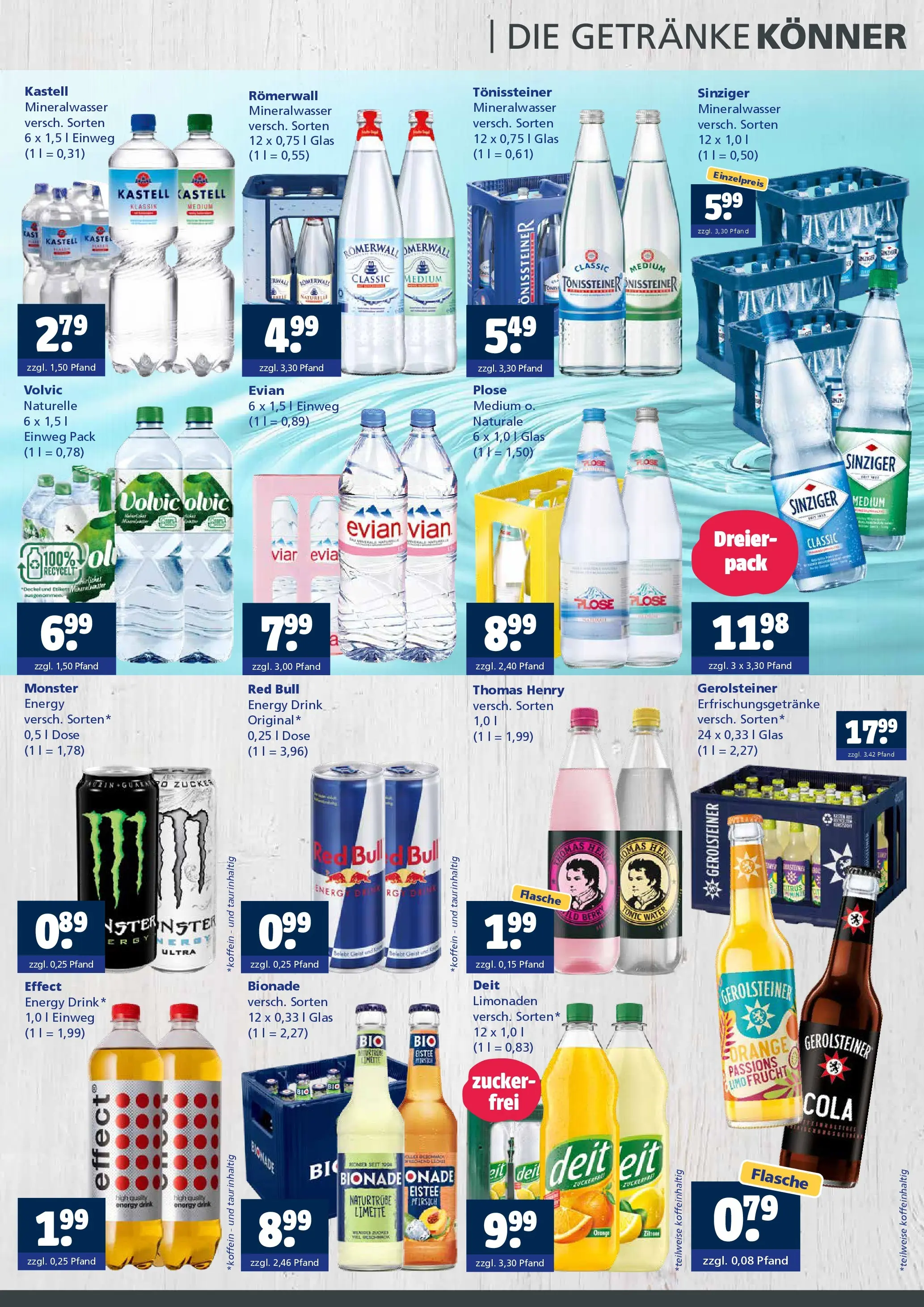 Entdecke - Getränkewelt HSE: Getränkeangebote (ab 21.12.2025) zum Blättern | Seite: 3 | Produkte: Red bull, Energy, Zucker, Volvic