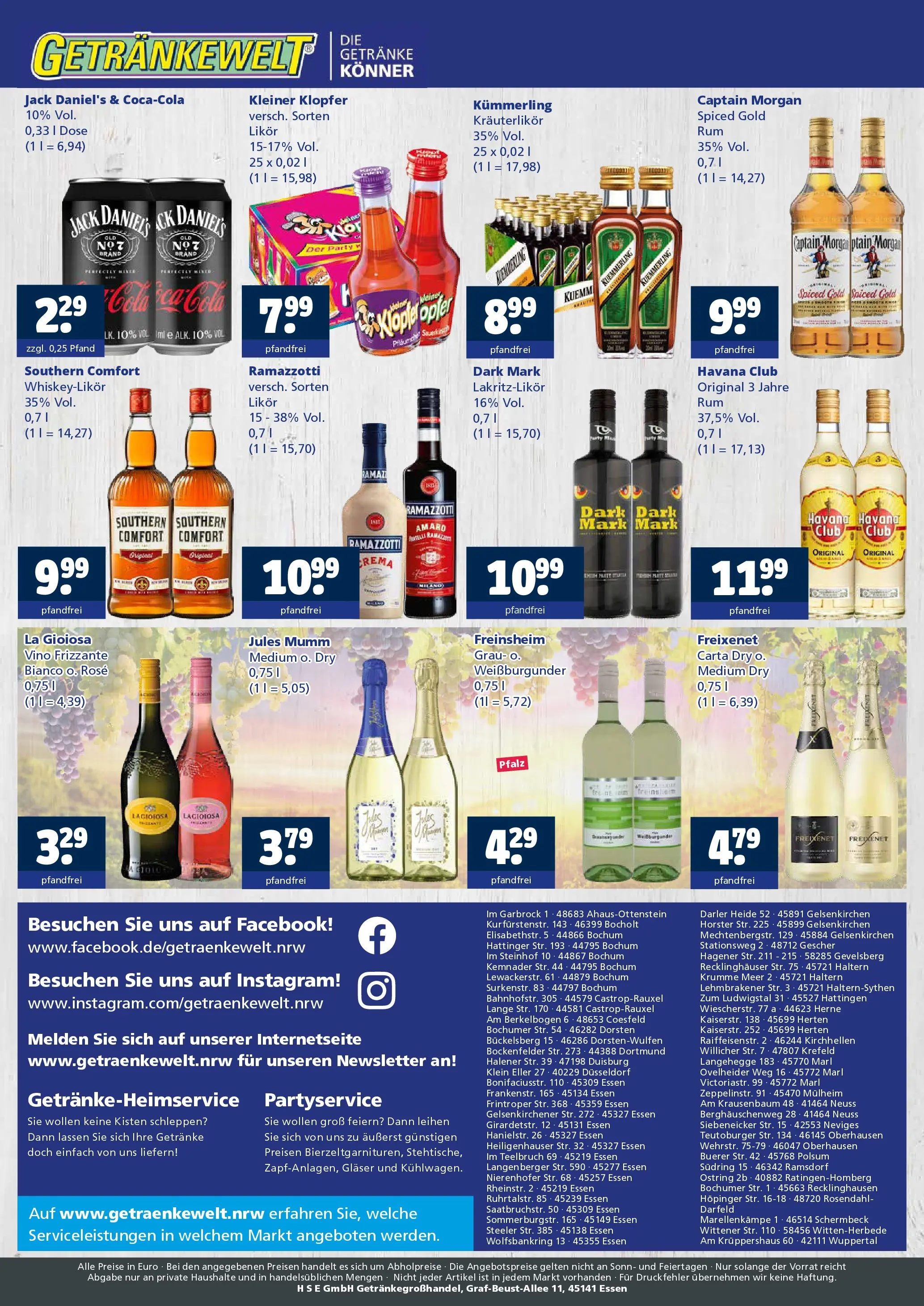 Entdecke - Getränkewelt HSE: Getränkeangebote (ab 21.12.2025) zum Blättern | Seite: 4 | Produkte: Havana club, Cola, Captain morgan, Southern comfort