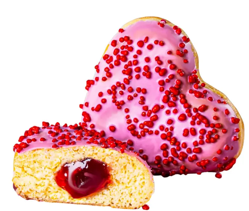 Поничка сърце с малинов пълнеж