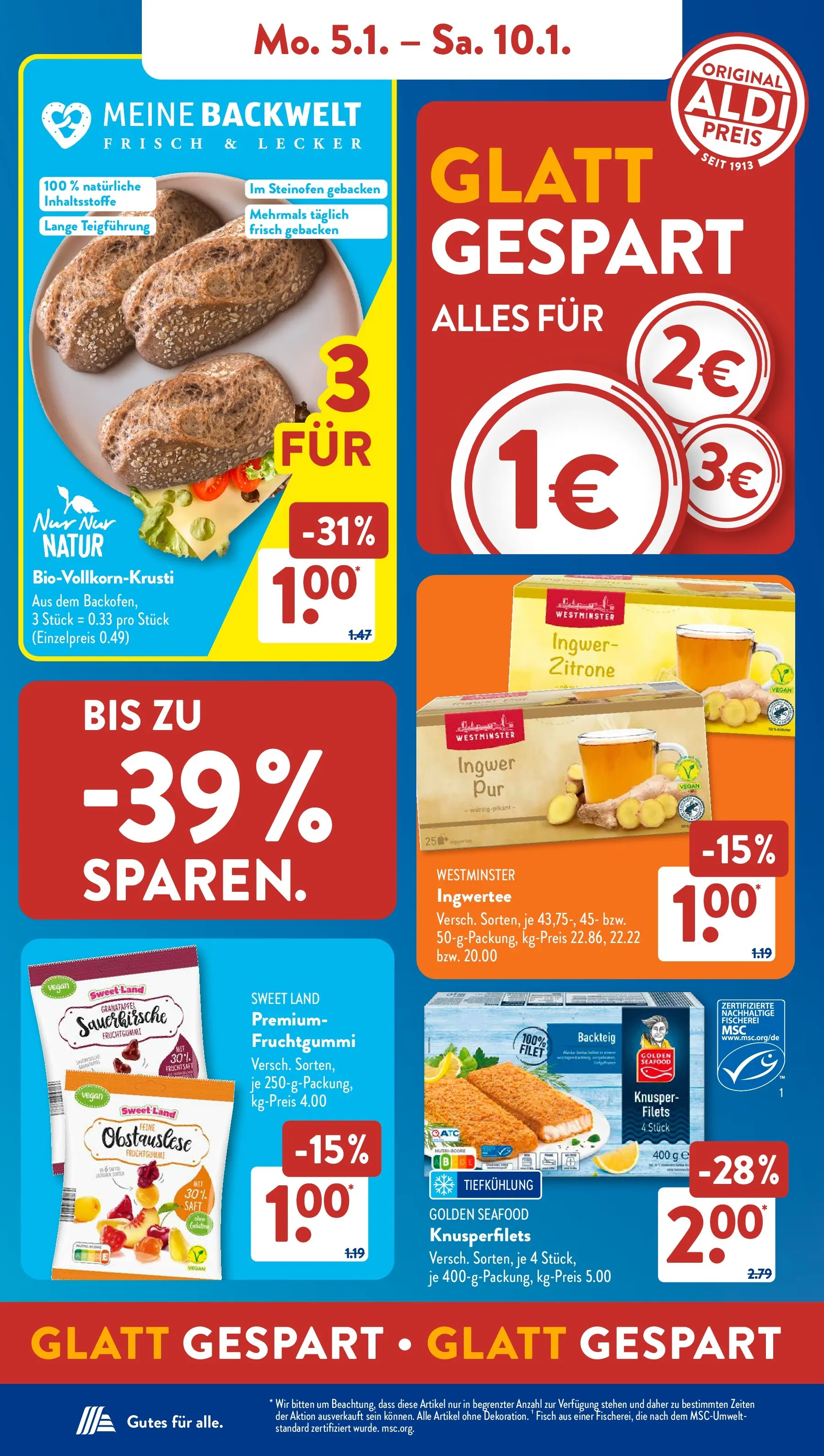 Aldi Süd - Aldi Süd: Wochenangebote (ab 04.01.2025) zum Blättern | Seite: 10 | Produkte: Fisch, Zitrone, Saft, Fruchtsaft