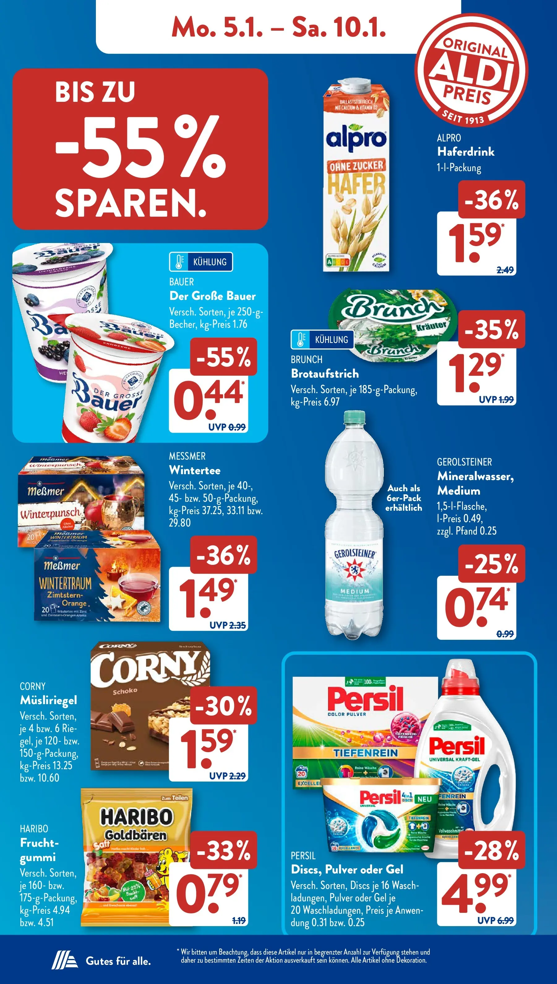 Aldi Süd - Aldi Süd: Wochenangebote (ab 04.01.2025) zum Blättern | Seite: 12 | Produkte: Haferdrink, Zucker, Persil, Gerolsteiner