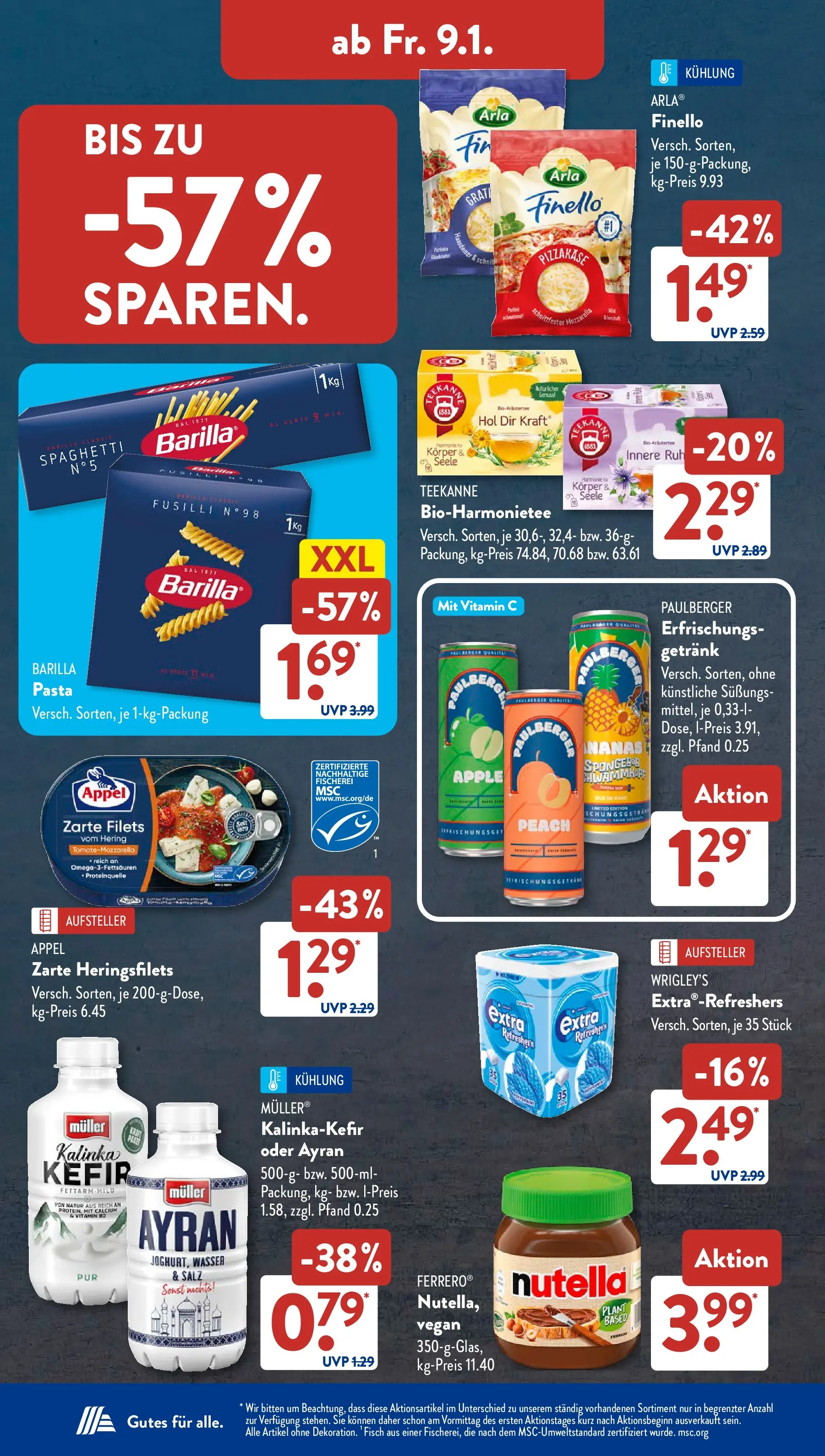 Aldi Süd - Aldi Süd: Wochenangebote (ab 04.01.2025) zum Blättern | Seite: 25 | Produkte: Barilla, Apple, Fisch, Teekanne