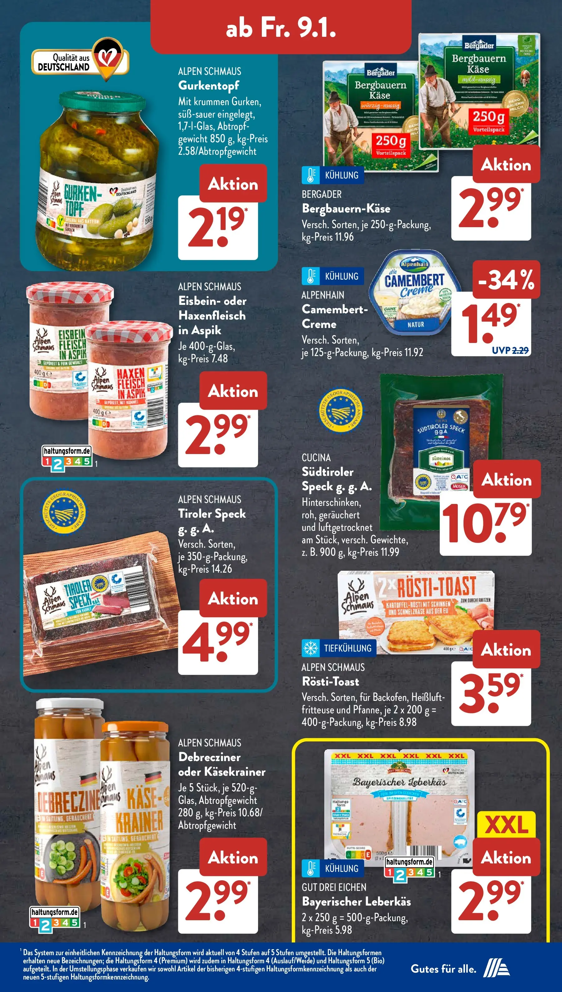 Aldi Süd - Aldi Süd: Wochenangebote (ab 04.01.2025) zum Blättern | Seite: 28 | Produkte: Käse, Käsekrainer, Creme, Fritteuse