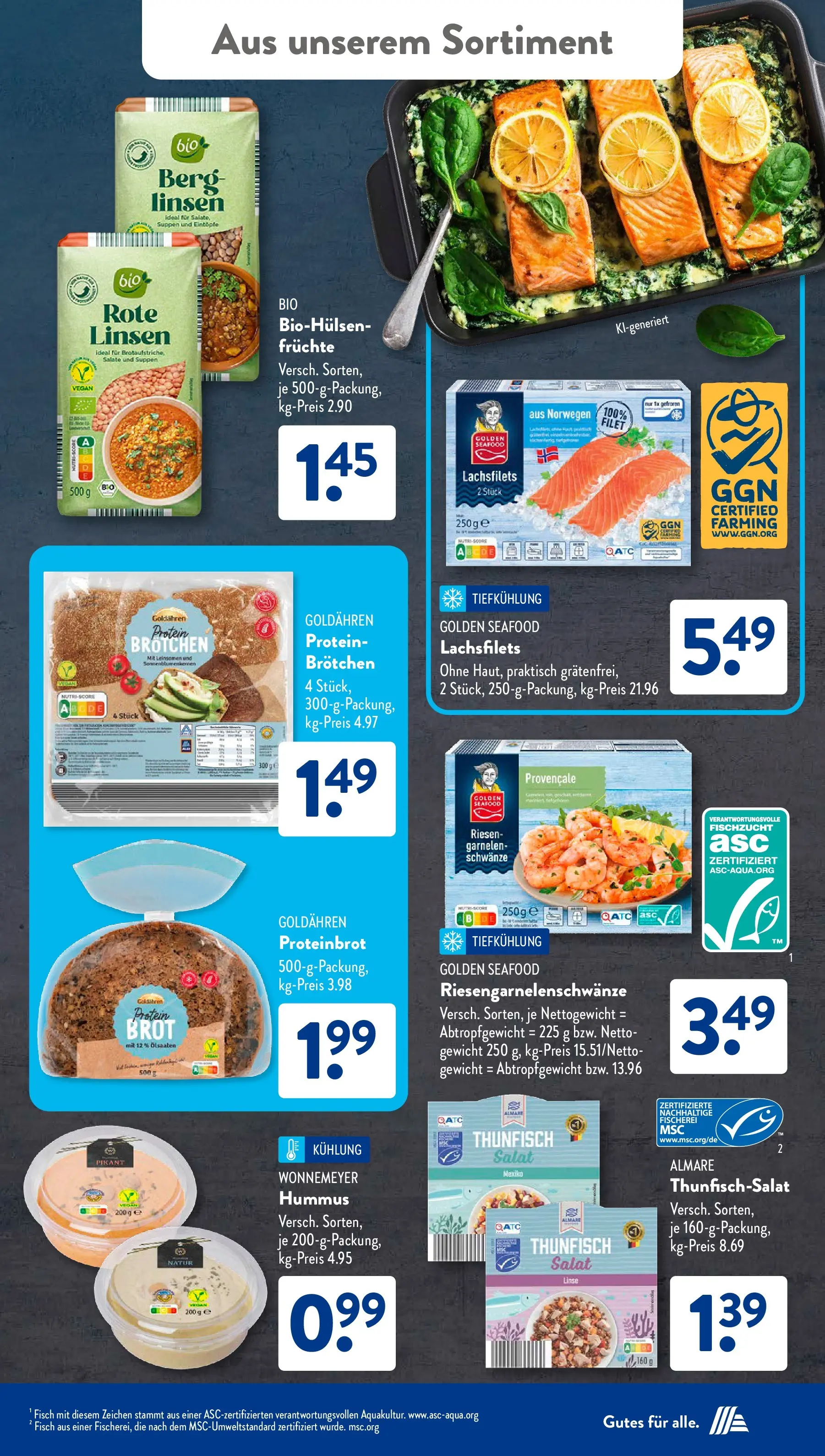 Aldi Süd - Aldi Süd: Wochenangebote (ab 04.01.2025) zum Blättern | Seite: 33 | Produkte: Thunfisch, Fisch, Brot, Salat