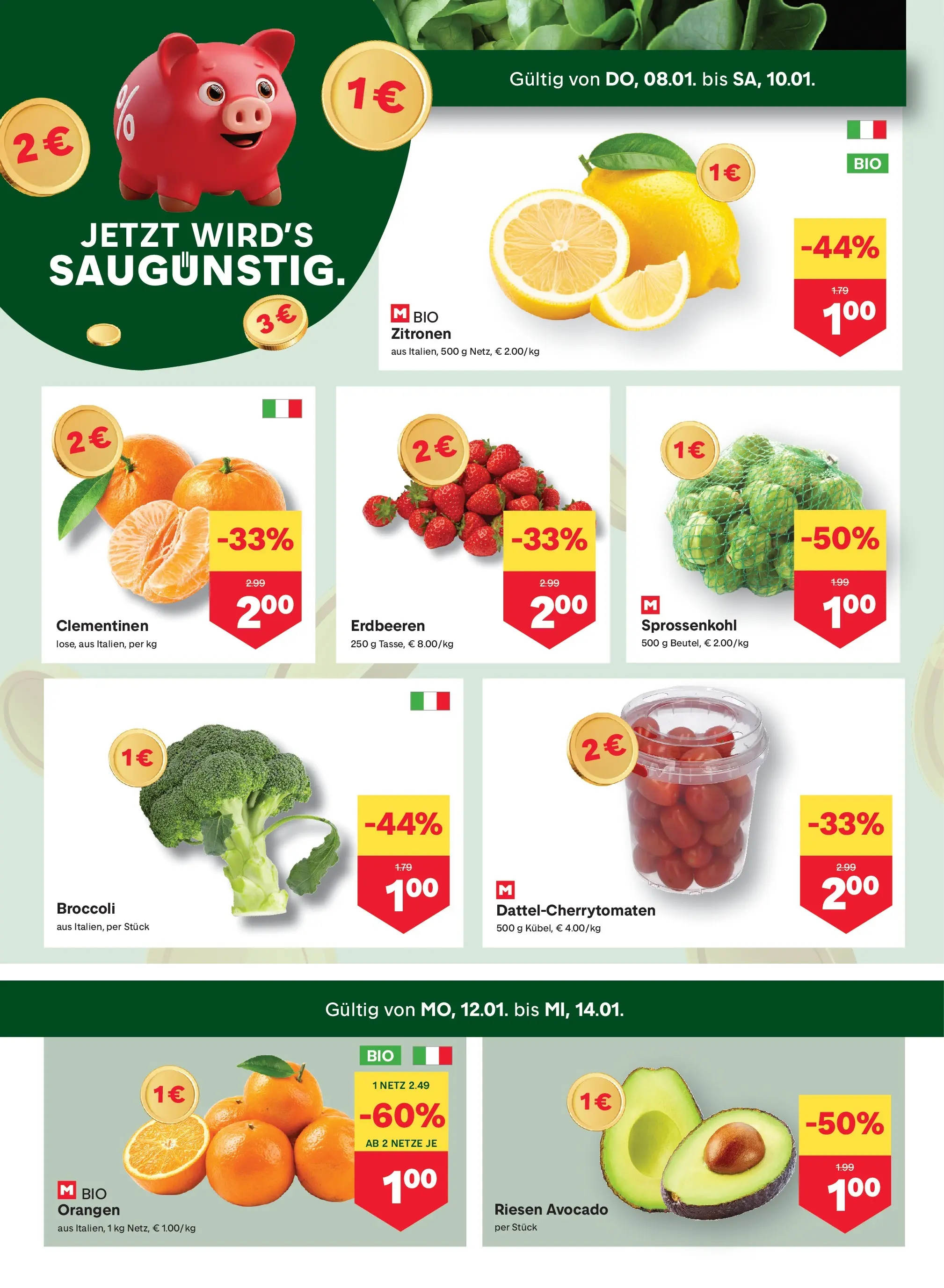 MPREIS St.Gallenkirch von 08.01.2026 - Aktuelle Angebote | Seite: 2 | Produkte: Erdbeeren, Avocado, Orangen