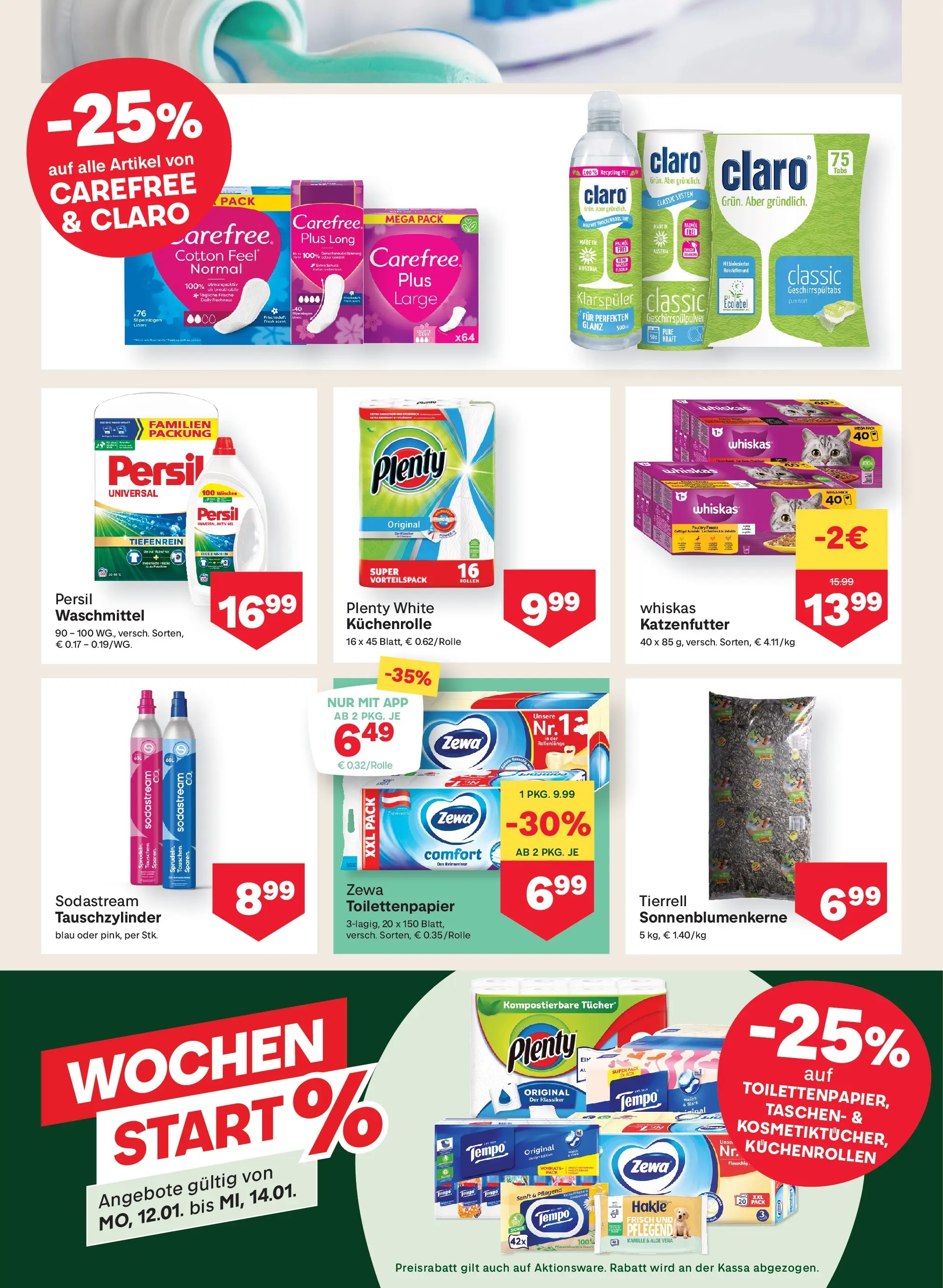 MPREIS St.Gallenkirch von 08.01.2026 - Aktuelle Angebote | Seite: 11 | Produkte: Klarspüler, Waschmittel