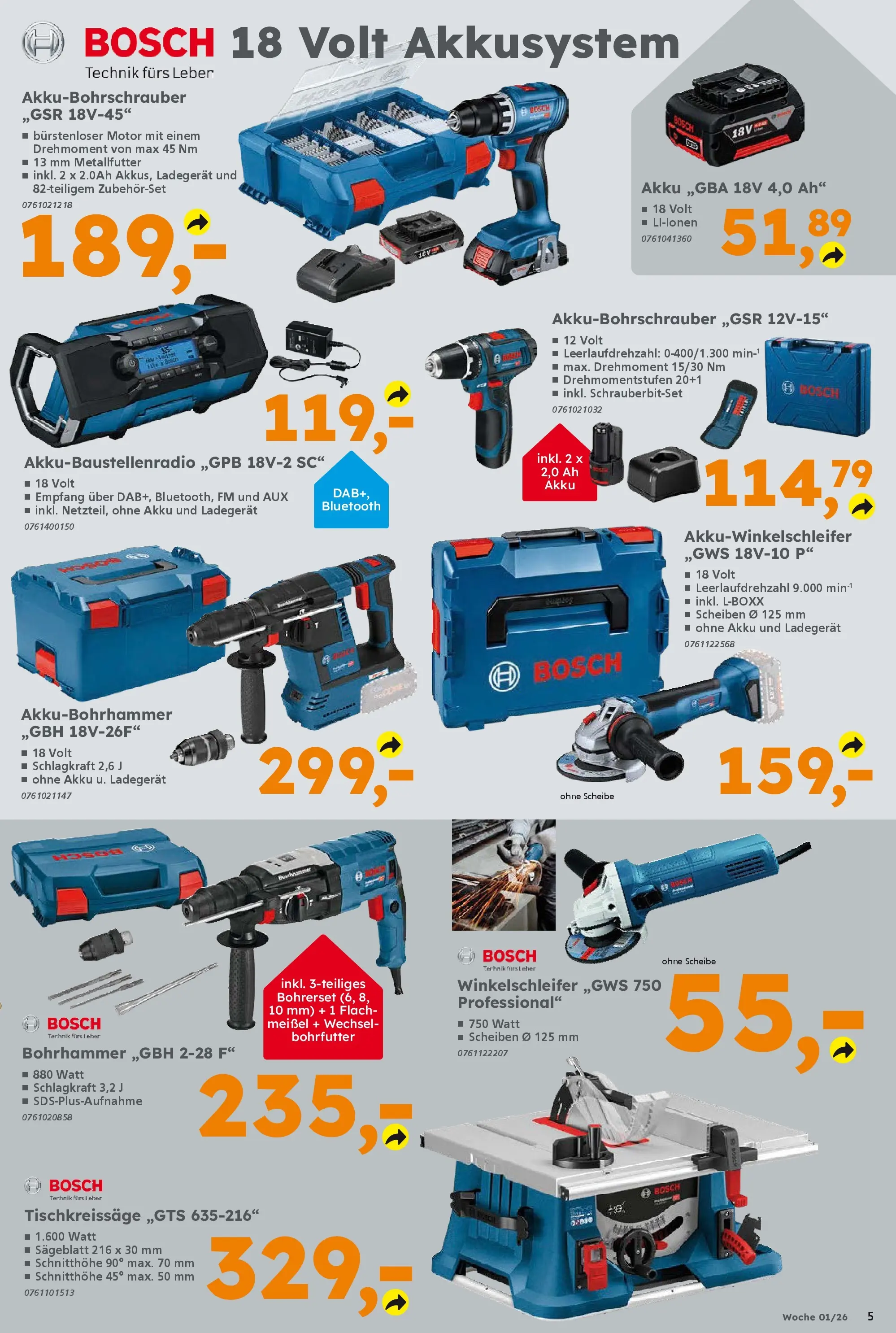 Globus Baumarkt prospekt Oststeinbek	 (ab 28.12.2025) zum Blättern | Seite: 5 | Produkte: Bosch, Ladegerät