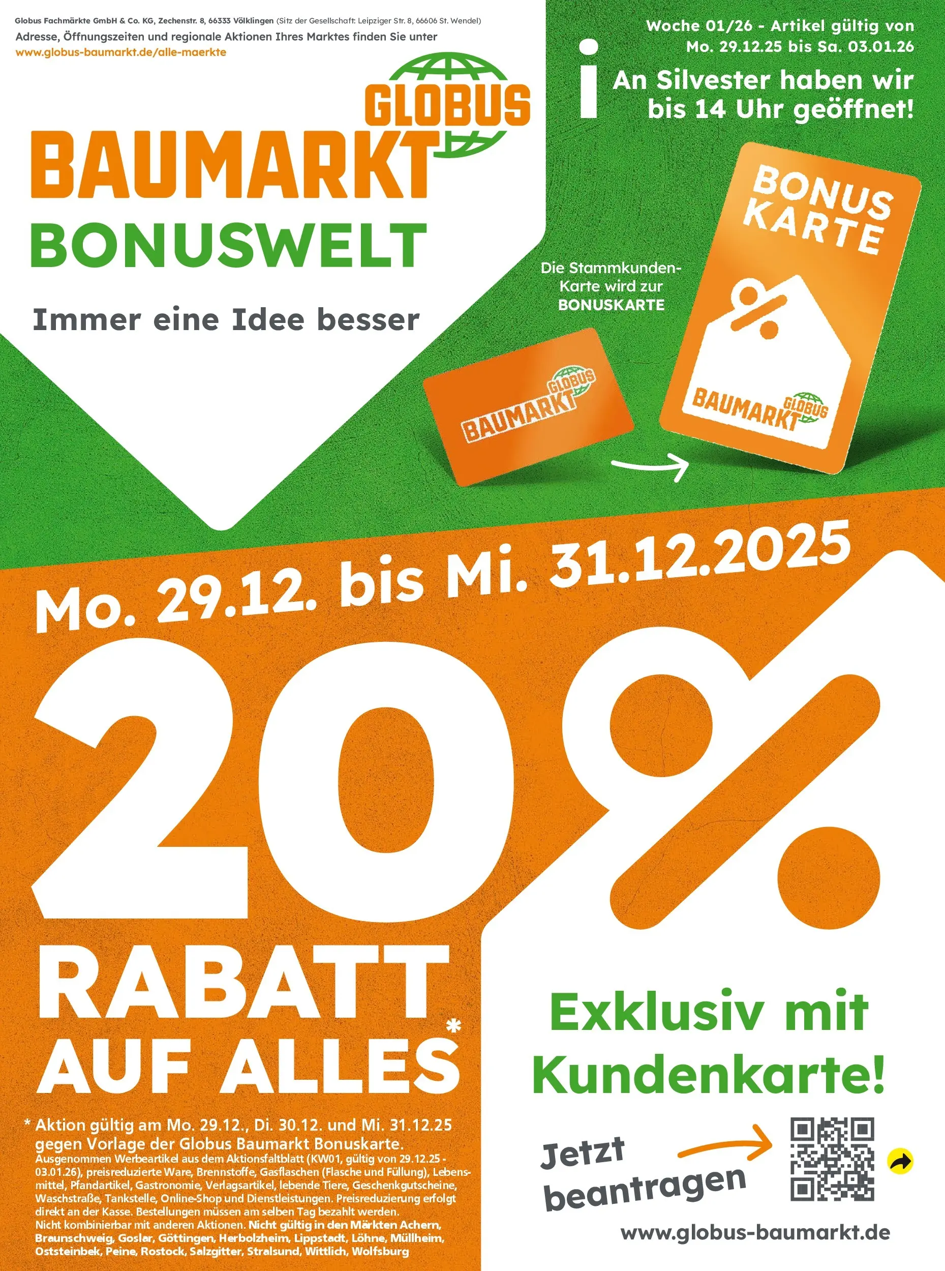 Globus Baumarkt prospekt Forchheim	 (ab 29.12.2025) zum Blättern | Seite: 1 | Produkte: Uhr