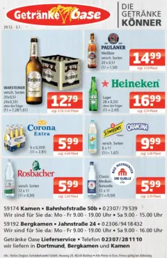 Entdecke - Getränke Oase: Getränkeangebote ab 28.12.2025 gültig Entdecke - Getränke Oase: Getränkeangebote ab 28.12.2025 gültig