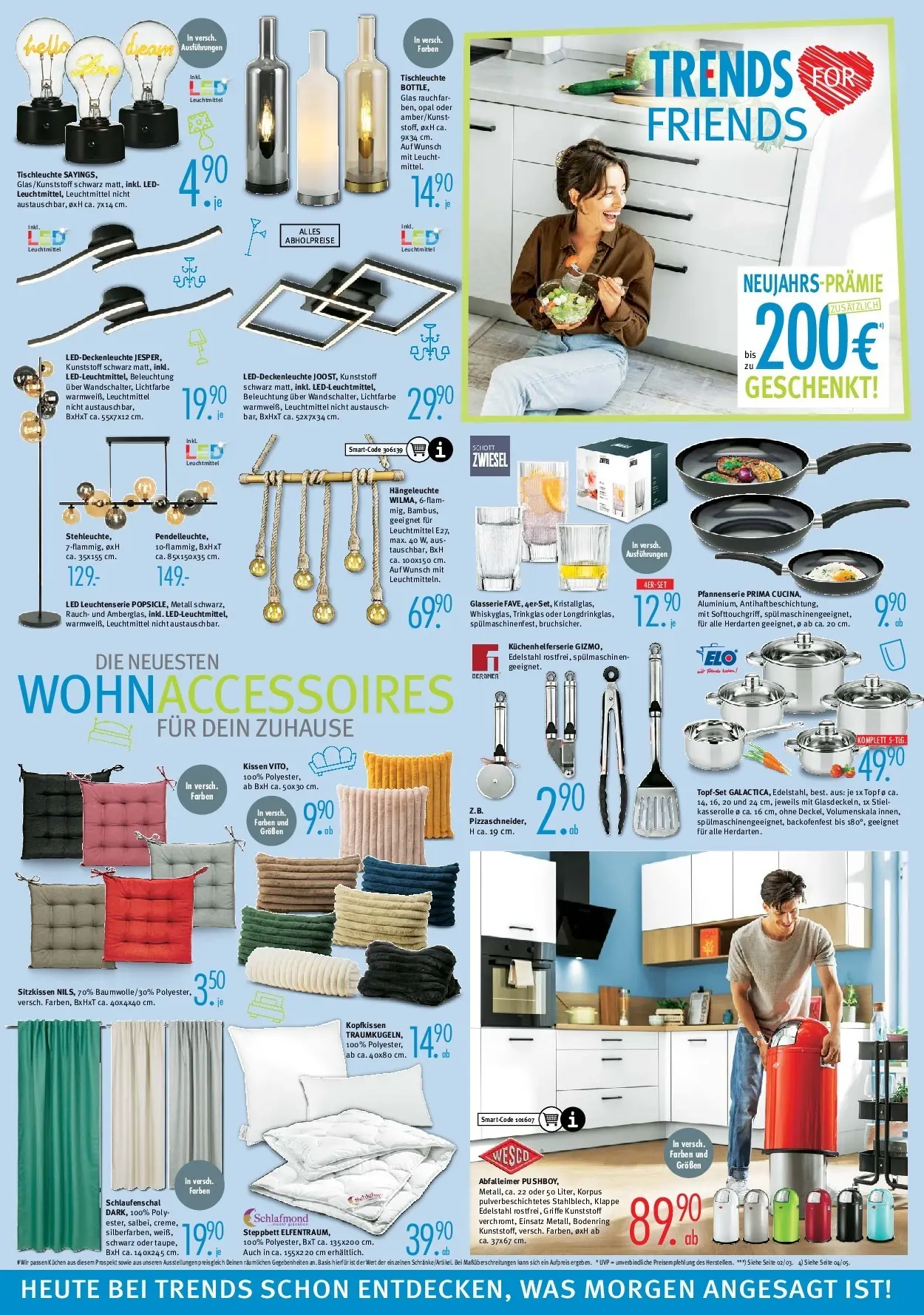 Trends - Ostermann Trends: Neue Möbel wirken Wunder. (ab 02.01.2026) zum Blättern | Seite: 6 | Produkte: Kissen, Kopfkissen, Abfalleimer