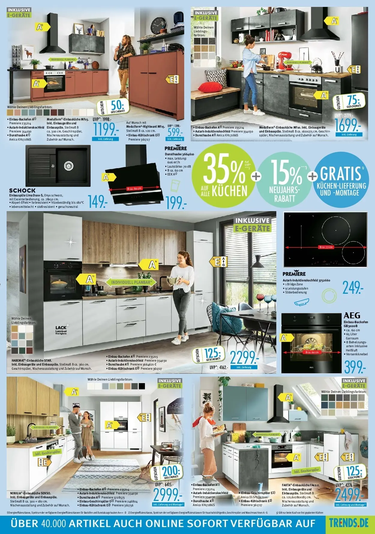 Trends - Ostermann Trends: Neue Möbel wirken Wunder. (ab 02.01.2026) zum Blättern | Seite: 7 | Produkte: Geschirrspüler, Einbauküche, Kuchen