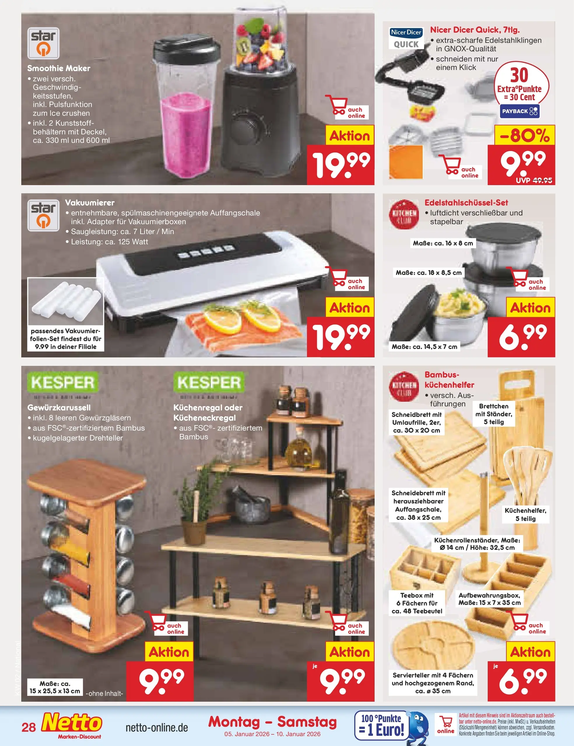 Netto Marken-Discount prospekt Mannheim	 (ab 04.01.2026) » Angebote | Seite: 28 | Produkte: Adapter, Vakuumierer