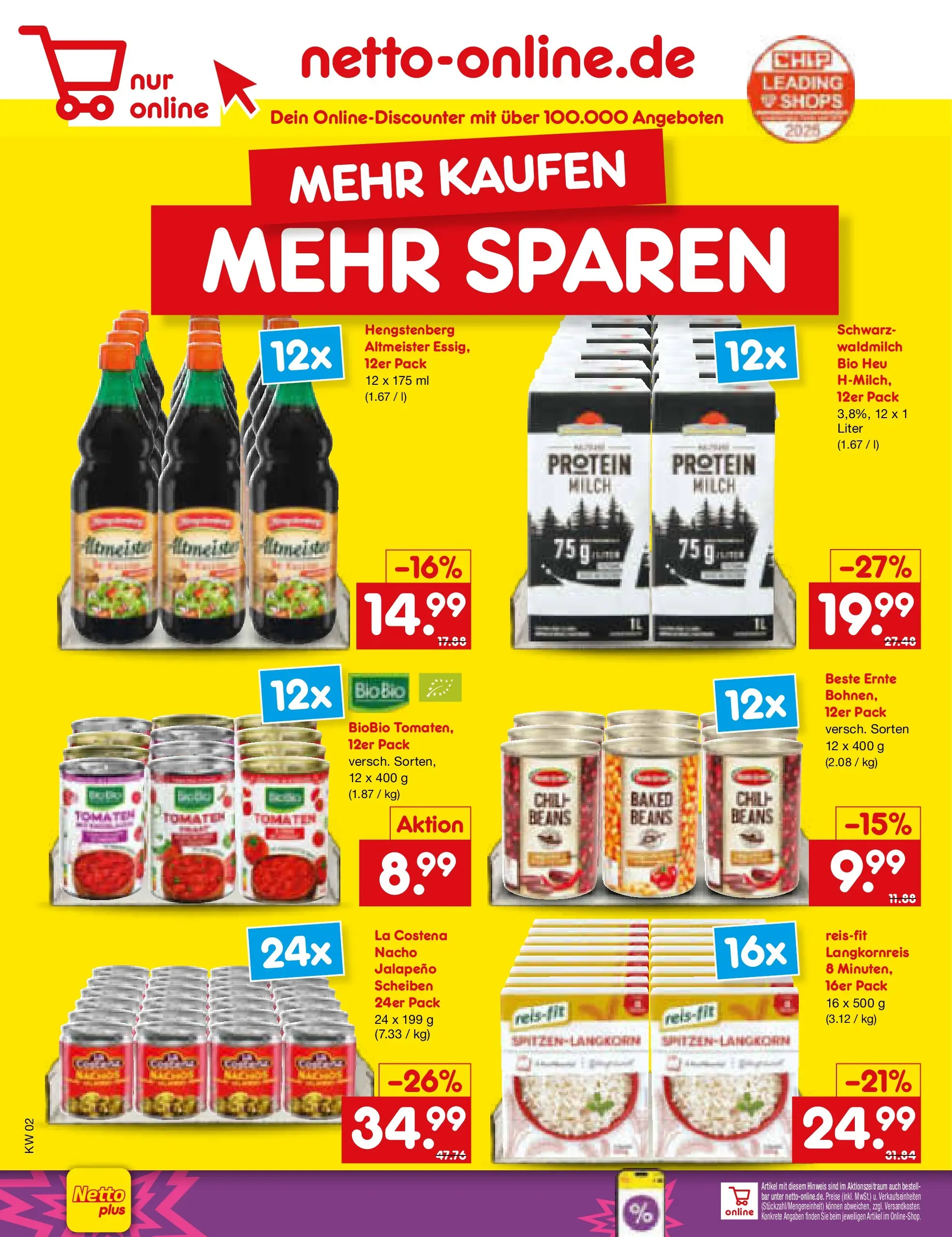 Netto Marken-Discount prospekt Mannheim	 (ab 04.01.2026) » Angebote | Seite: 58 | Produkte: Milch, Tomaten, Chili