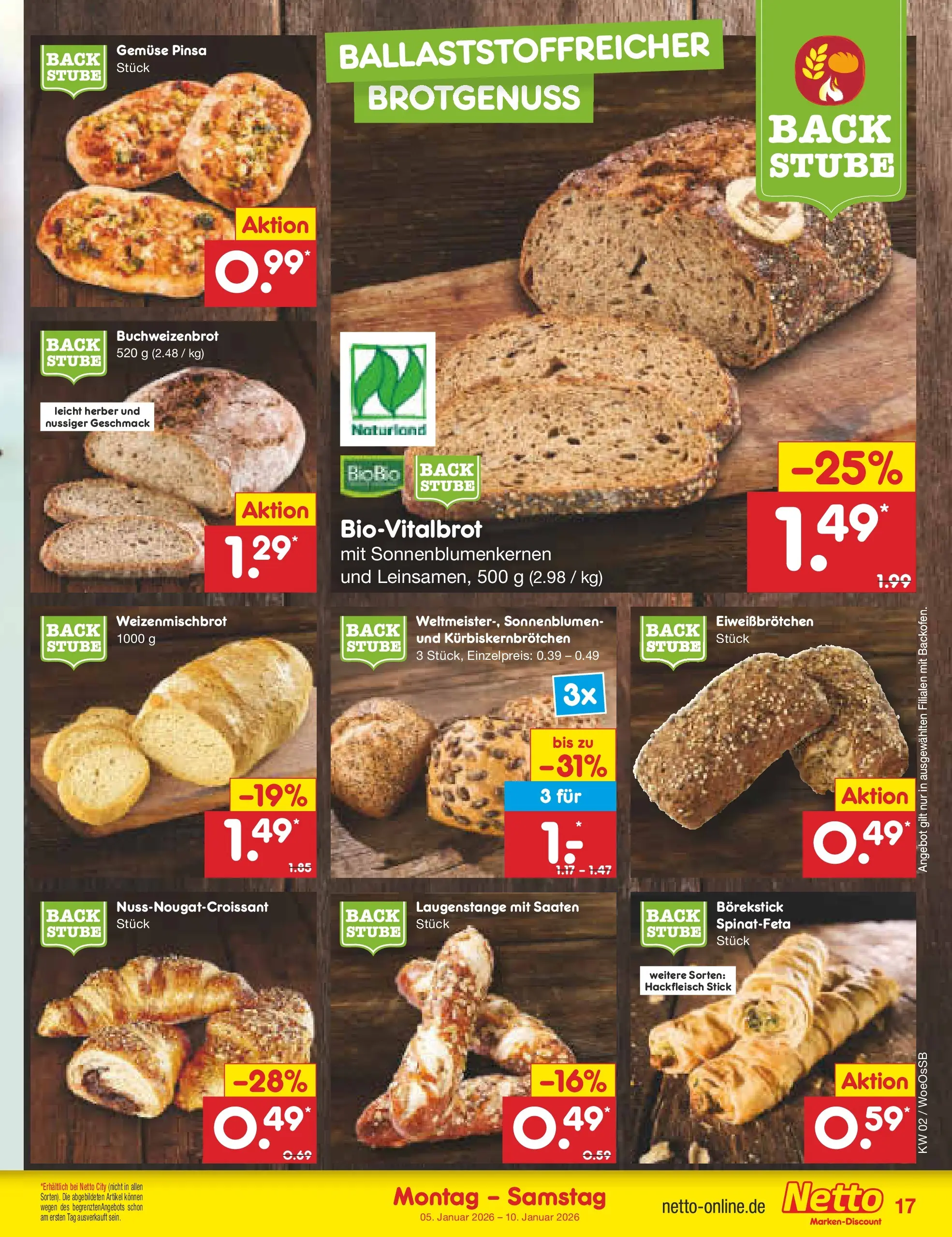 Netto Marken-Discount prospekt Gemmingen	 (ab 04.01.2026) » Angebote | Seite: 17 | Produkte: Gemüse, Hackfleisch