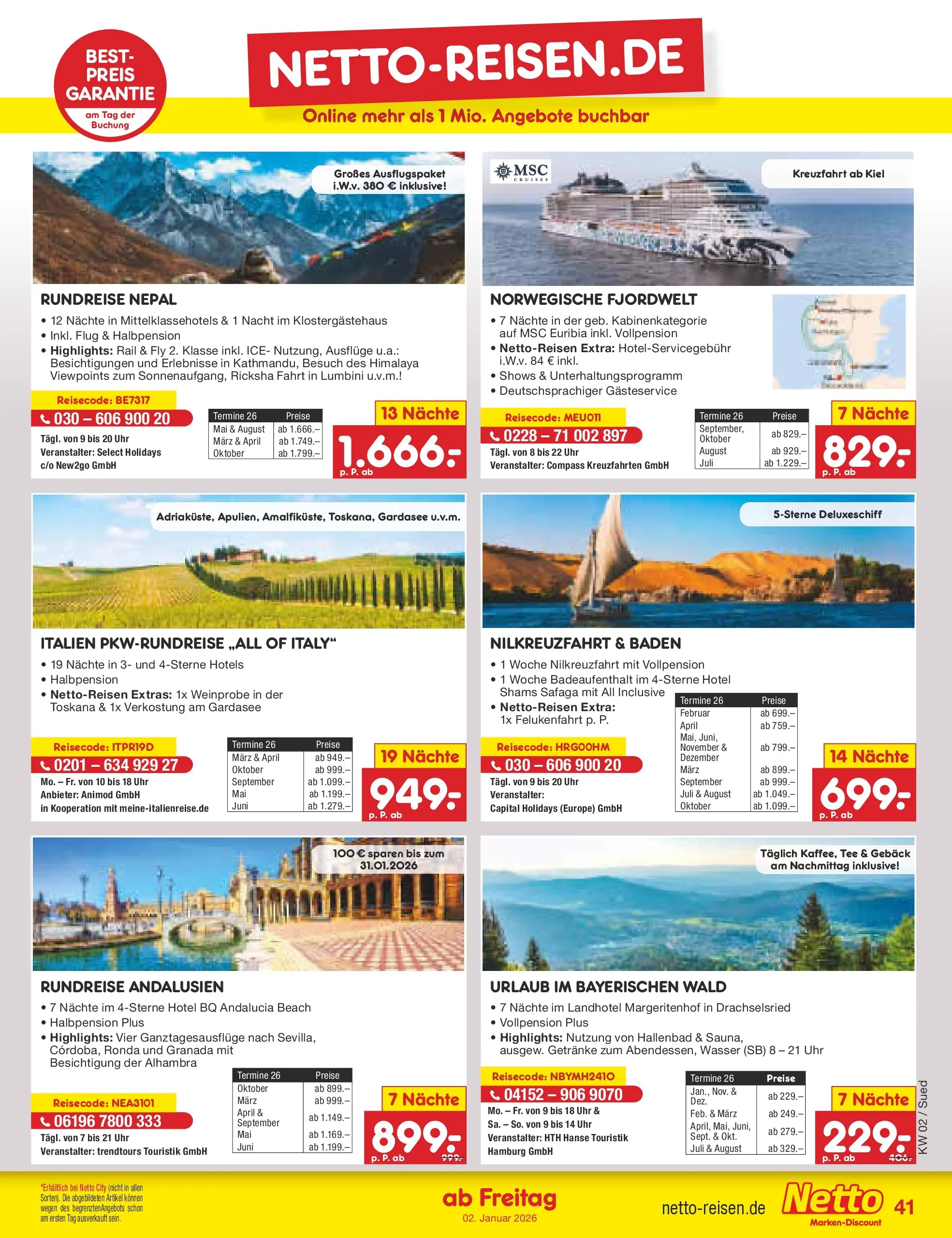 Netto Marken-Discount prospekt Mannheim	 (ab 04.01.2026) » Angebote | Seite: 45 | Produkte: Wasser, Tee, Uhr