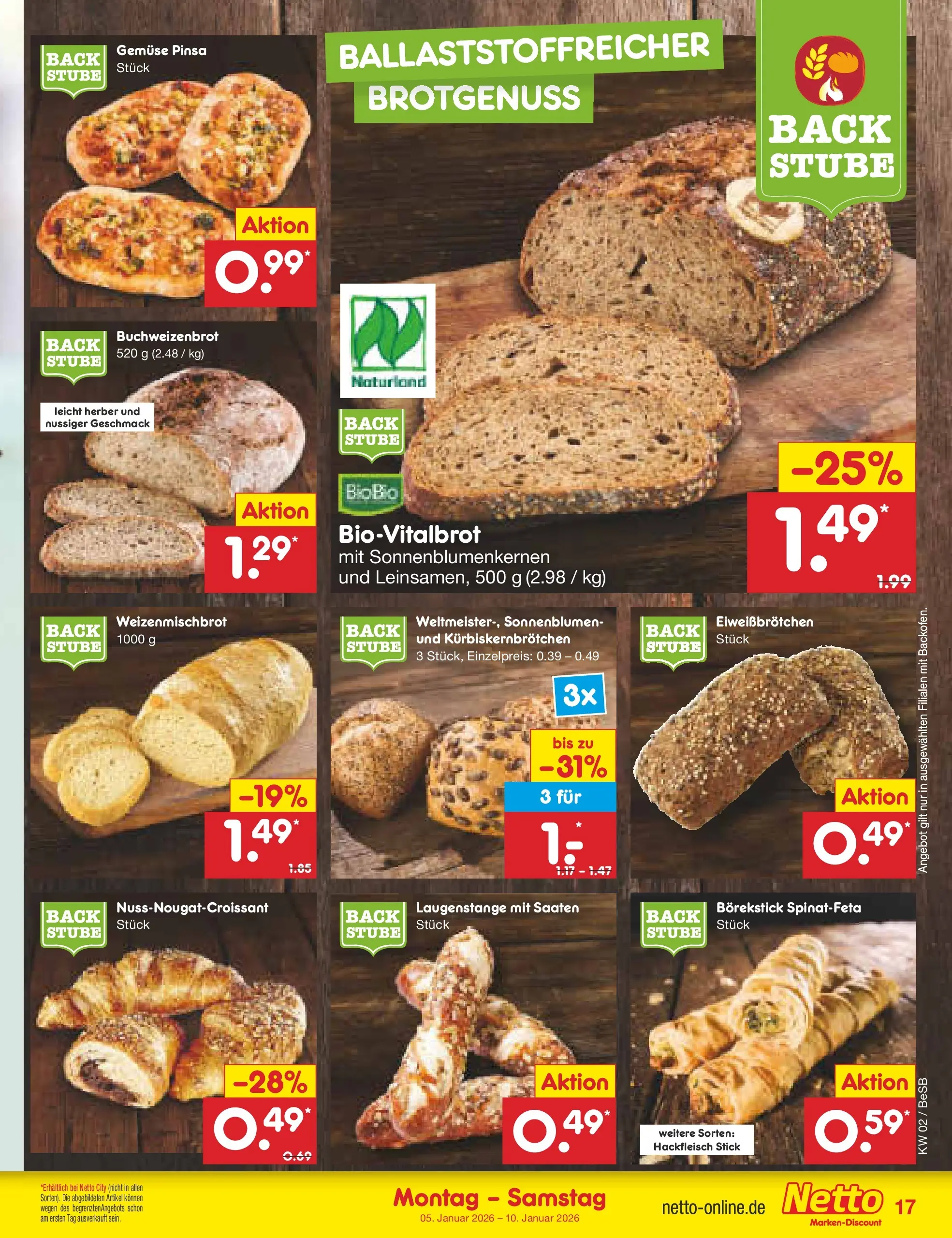 Netto Marken-Discount prospekt Kremmen	 (ab 04.01.2026) » Angebote | Seite: 17 | Produkte: Gemüse, Hackfleisch