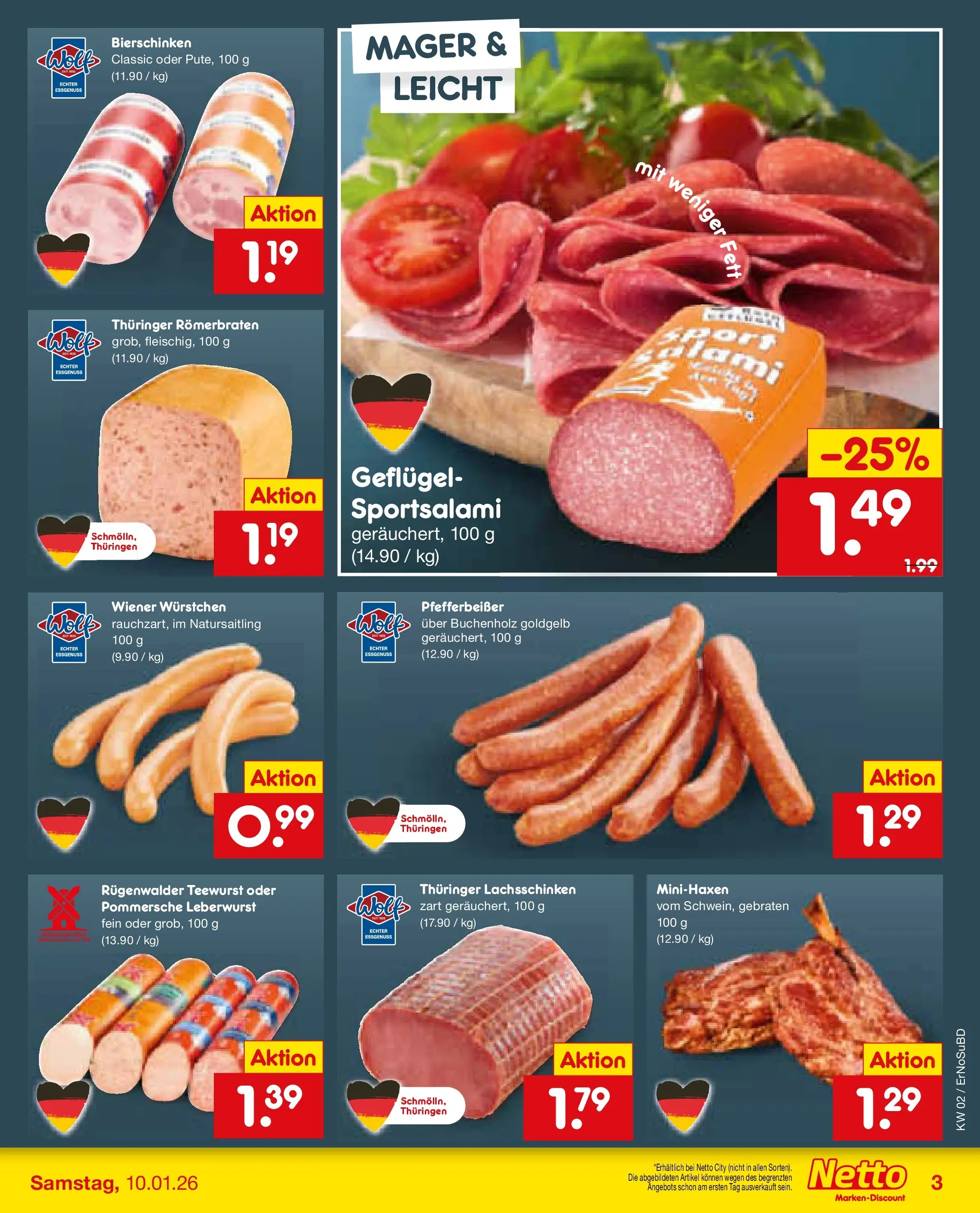 Netto Marken-Discount prospekt Nordhausen	 (ab 04.01.2026) » Angebote | Seite: 17 | Produkte: Wiener wurstchen