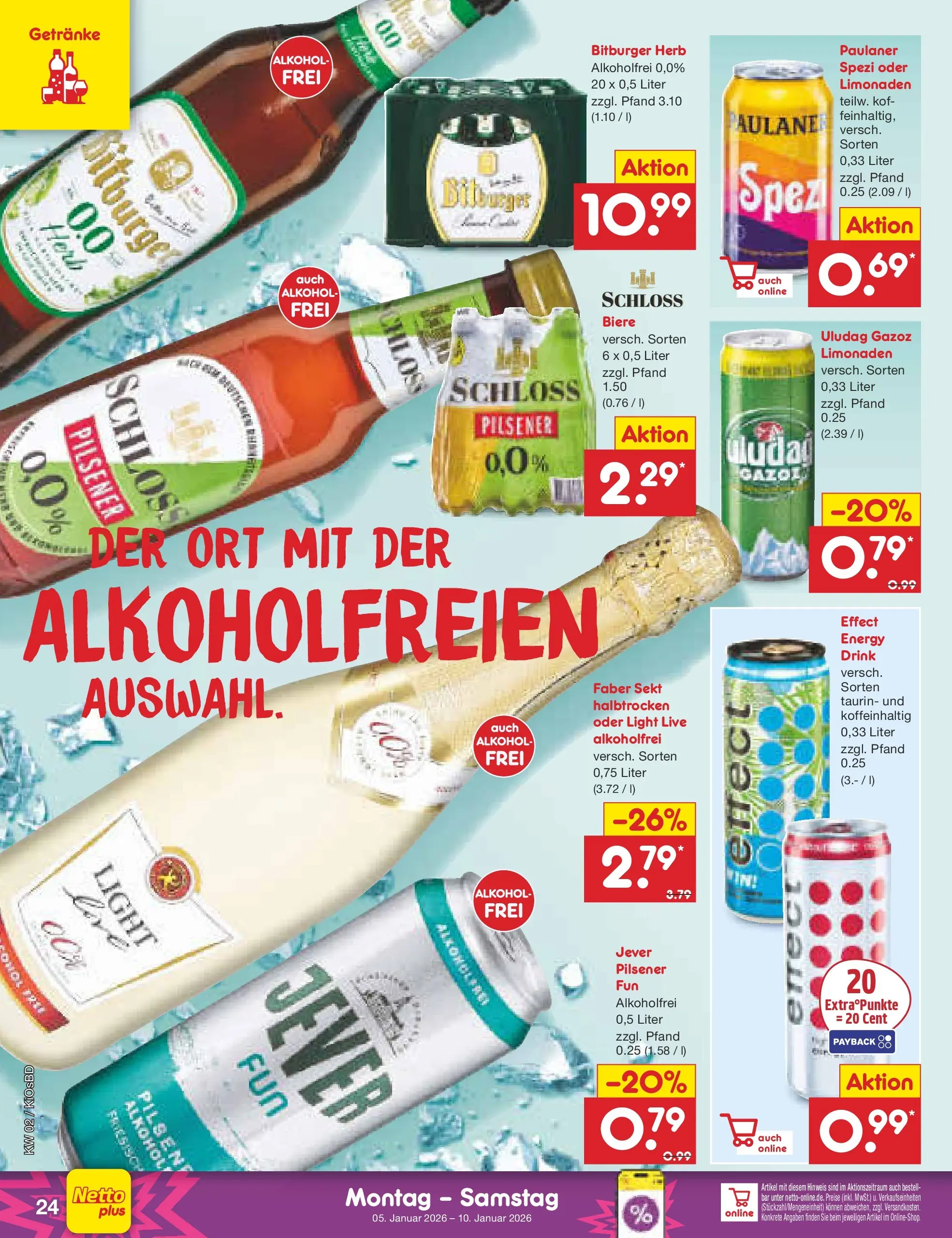 Netto Marken-Discount prospekt Mistelbach	 (ab 04.01.2026) » Angebote | Seite: 24 | Produkte: Energy, Sekt, Jever, Paulaner