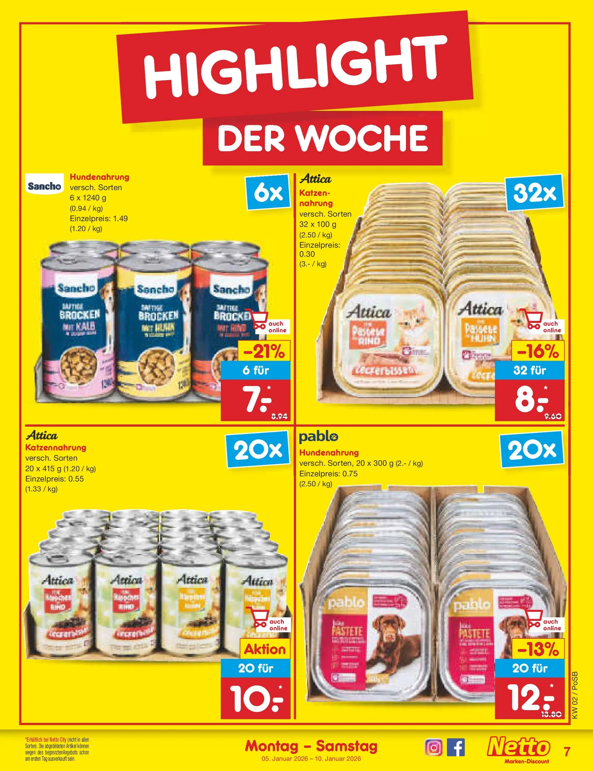 Netto Marken-Discount prospekt Regensburg	 (ab 04.01.2026) » Angebote | Seite: 7