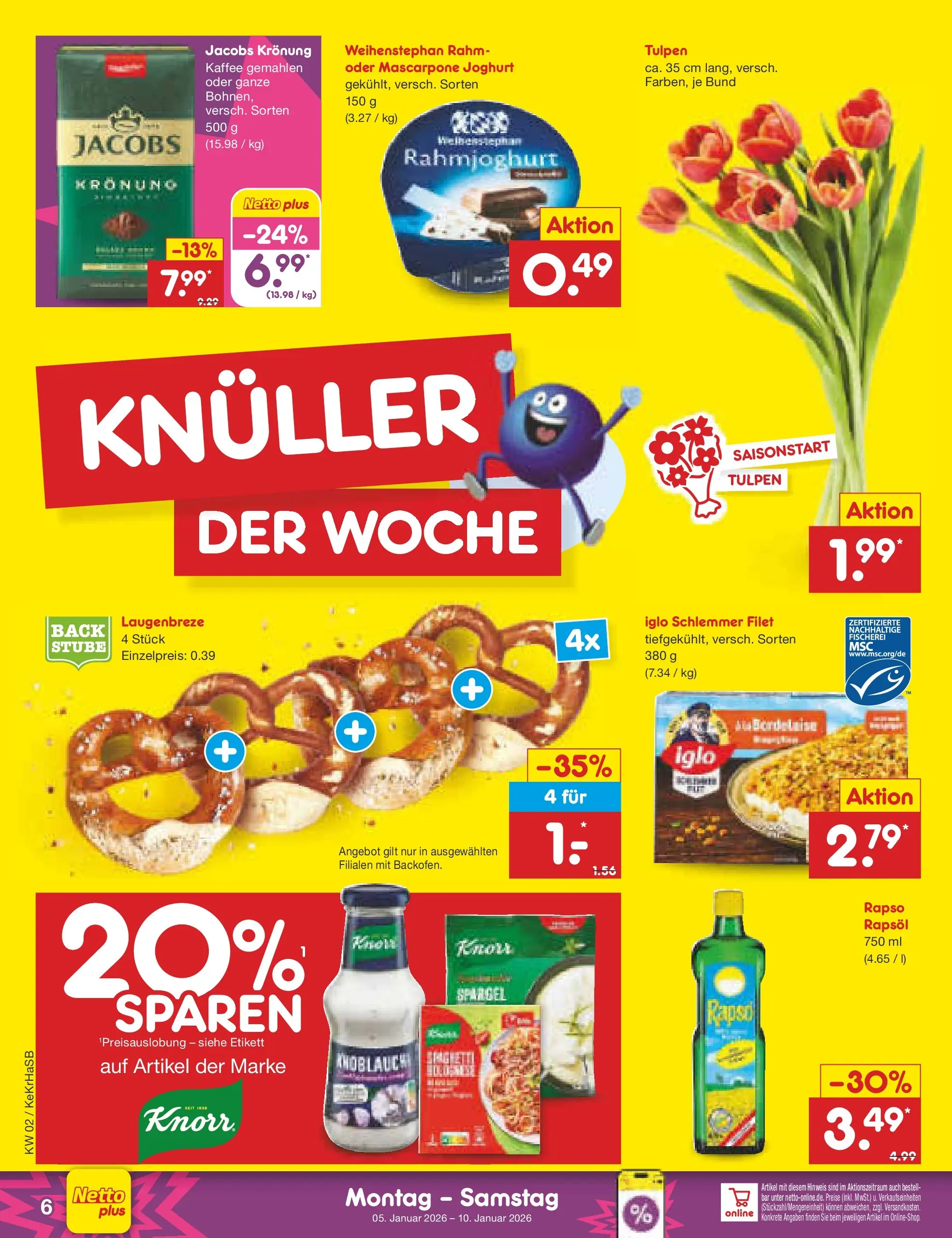 Netto Marken-Discount prospekt Jüchen	 (ab 04.01.2026) » Angebote | Seite: 6 | Produkte: Kaffee, Rapsöl, Spargel, Rapso rapsol