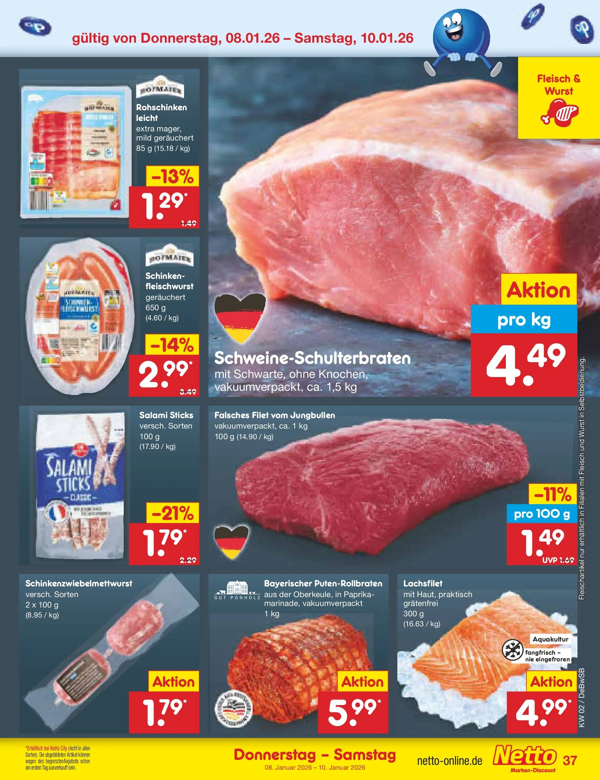 Netto Marken-Discount prospekt Waiblingen-Bittenfeld	 (ab 04.01.2026) » Angebote | Seite: 41 | Produkte: Paprika, Wurst, Salami, Schinken