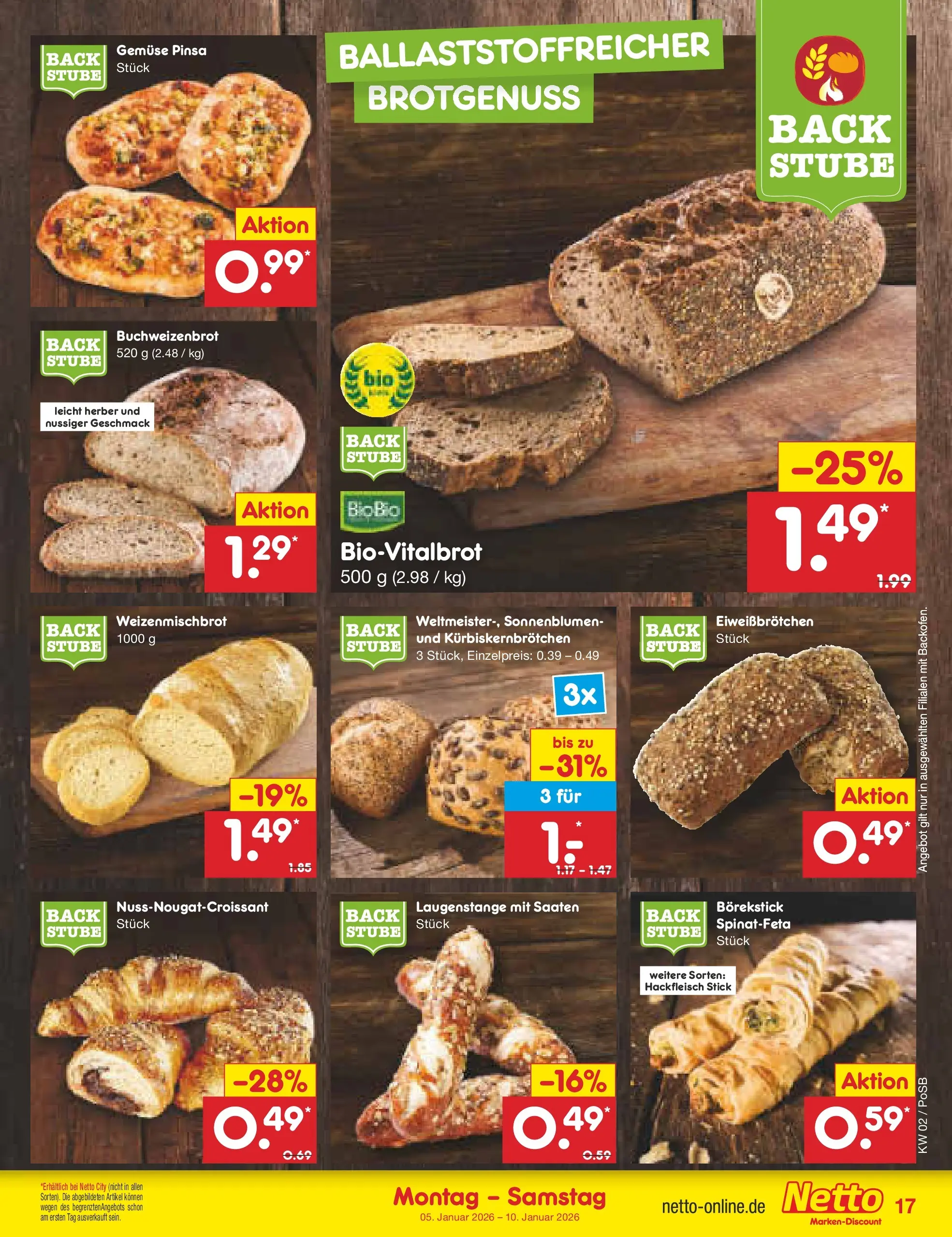 Netto Marken-Discount prospekt Regensburg	 (ab 04.01.2026) » Angebote | Seite: 17 | Produkte: Gemüse, Hackfleisch