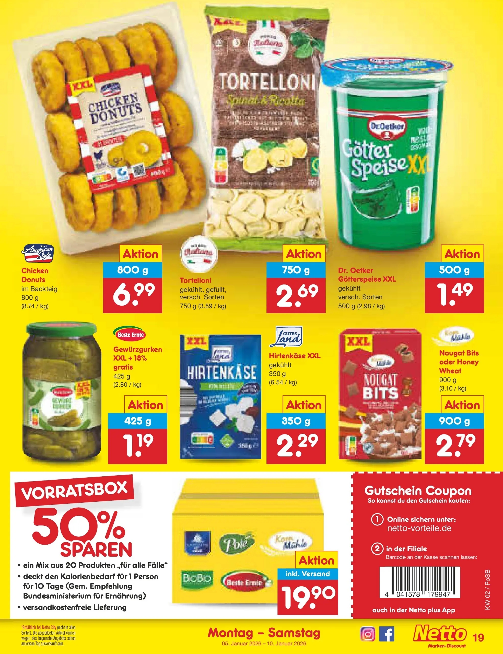 Netto Marken-Discount prospekt Regensburg	 (ab 04.01.2026) » Angebote | Seite: 19 | Produkte: Donuts