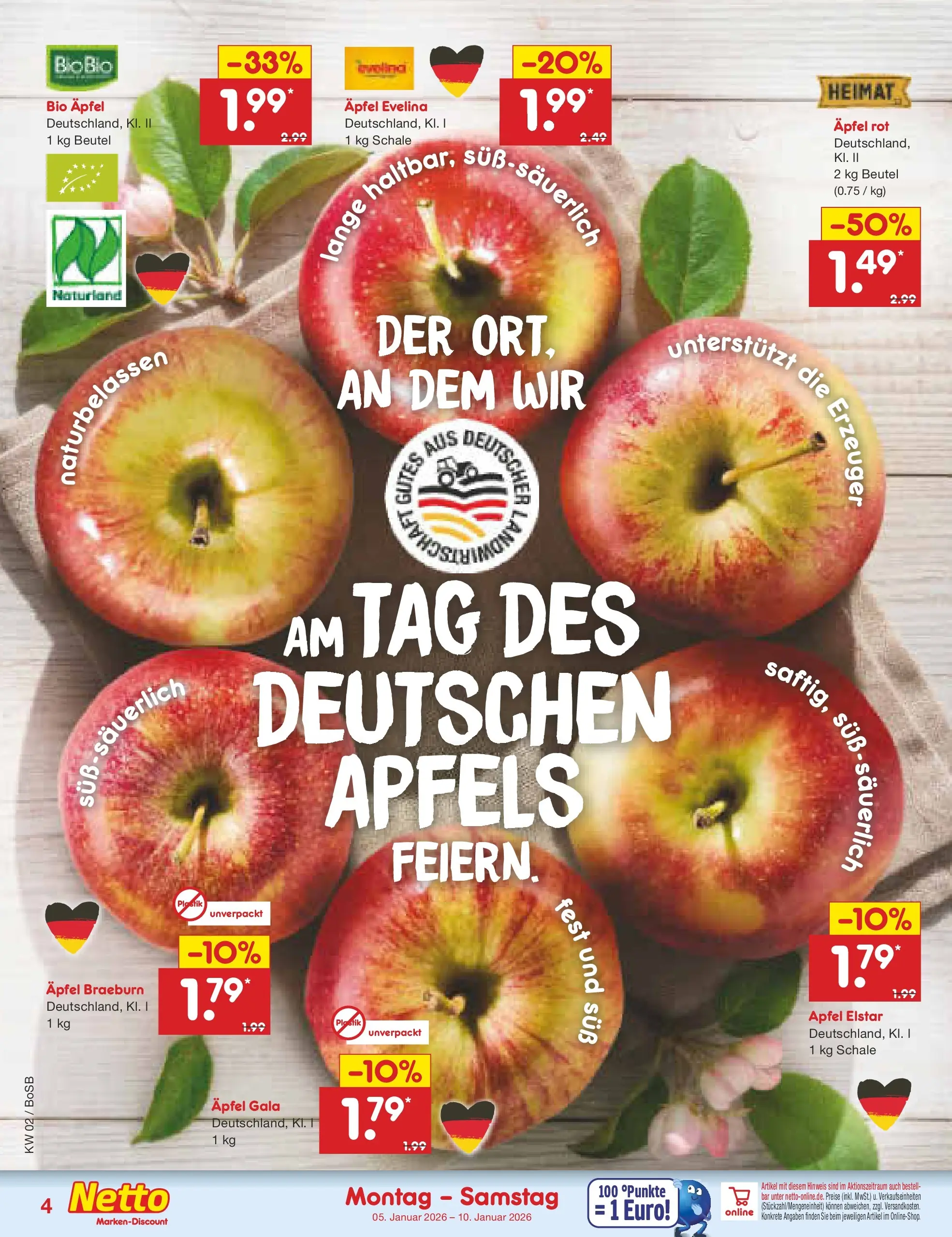 Netto Marken-Discount prospekt Stadtlohn	 (ab 04.01.2026) » Angebote | Seite: 4 | Produkte: Äpfel