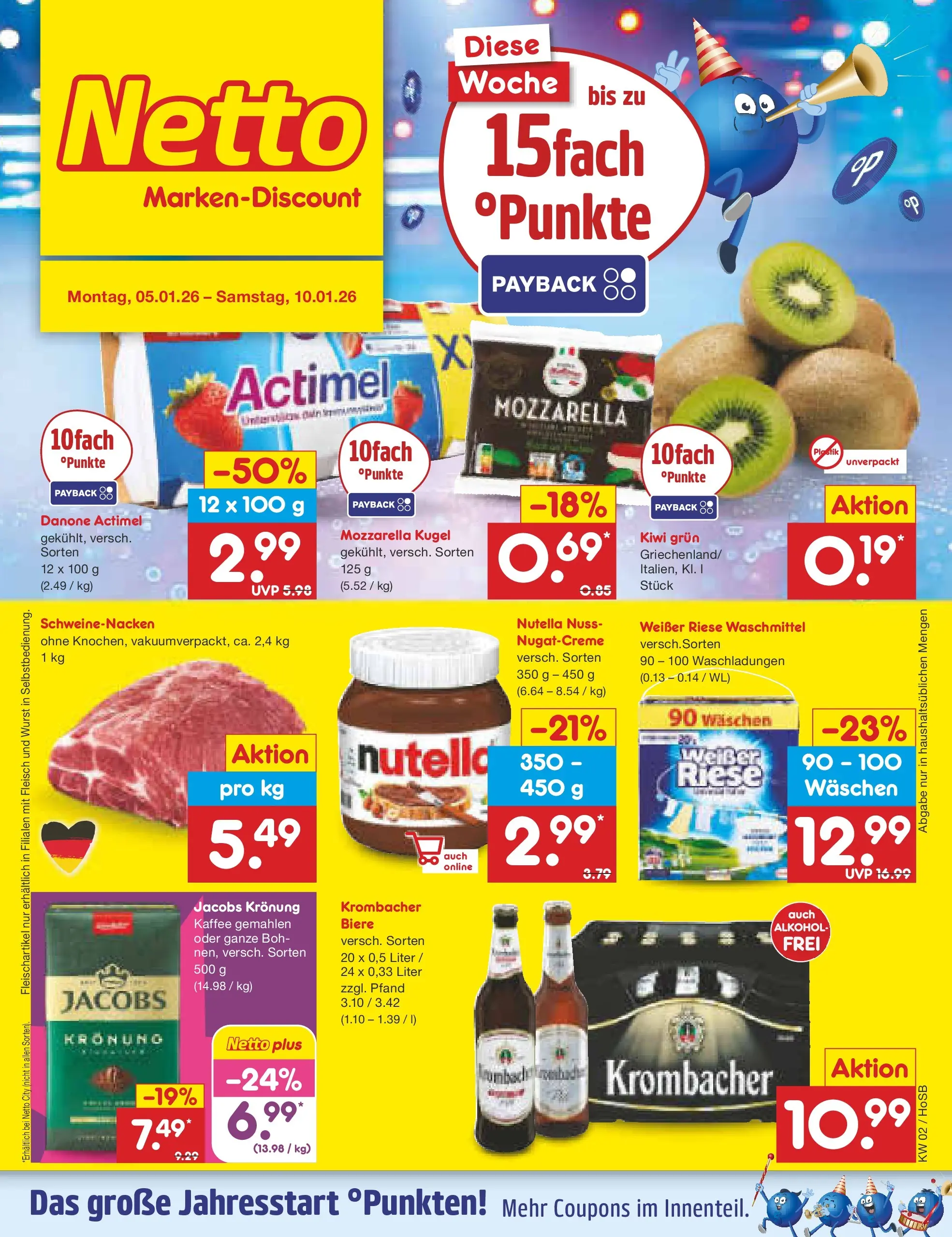 Netto Marken-Discount prospekt Hannover	 (ab 04.01.2026) » Angebote | Seite: 1 | Produkte: Nutella, Waschmittel, Wurst, Kiwi