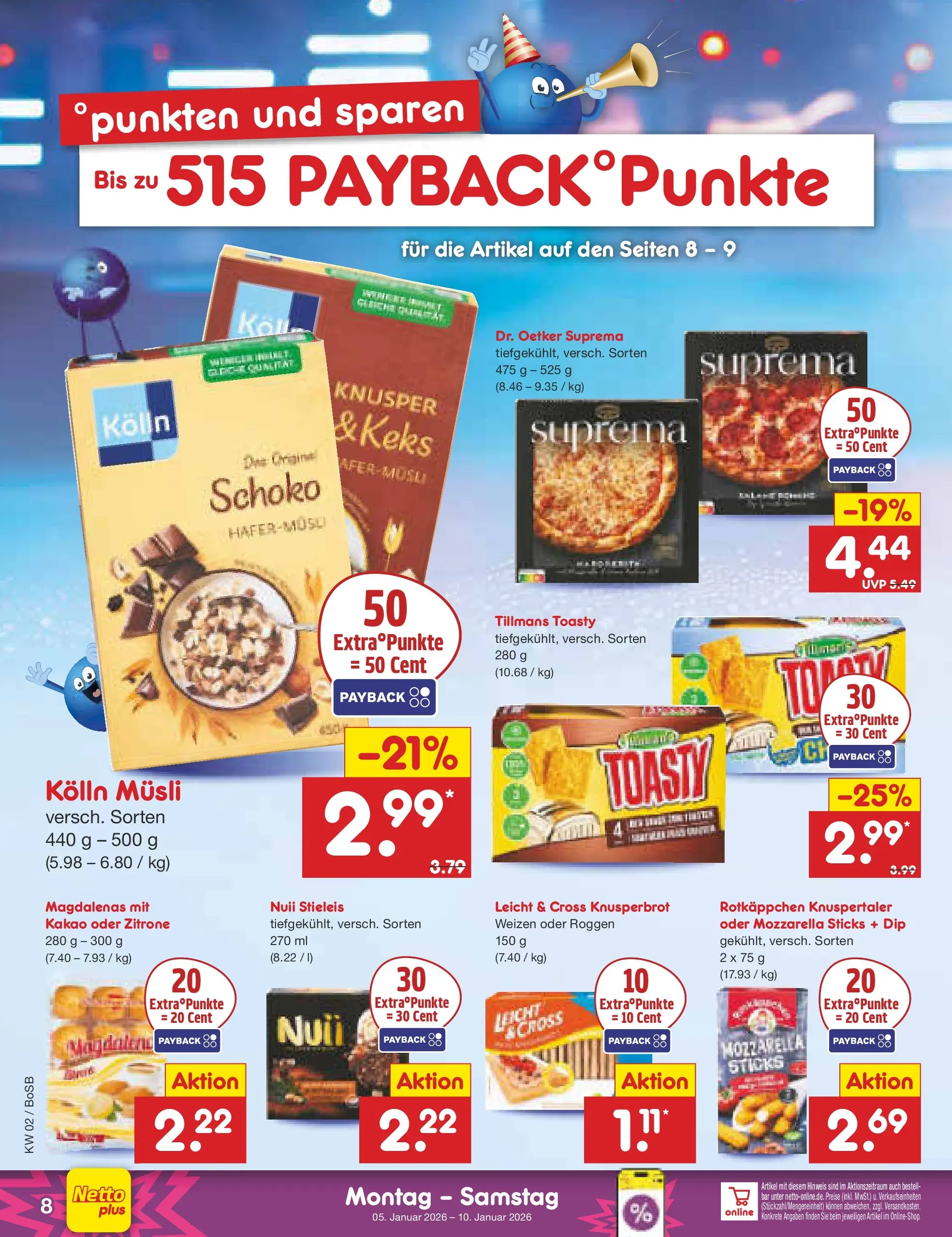 Netto Marken-Discount prospekt Stadtlohn	 (ab 04.01.2026) » Angebote | Seite: 8 | Produkte: Kolln, Kolln musli, Mozzarella, Rotkäppchen