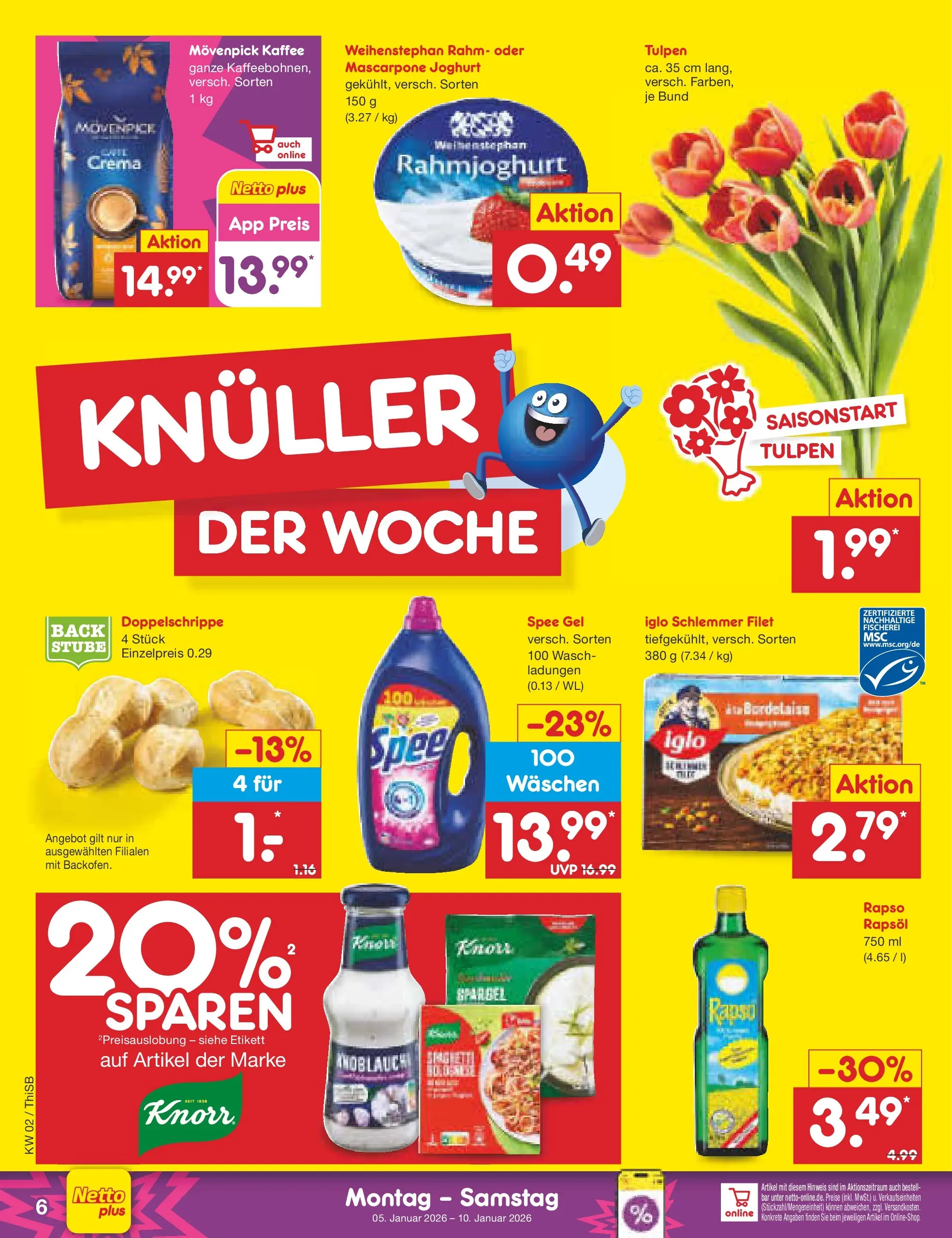 Netto Marken-Discount prospekt Pirna	 (ab 04.01.2026) » Angebote | Seite: 6 | Produkte: Kaffee, Rapsöl, Knoblauch, Rapso rapsol
