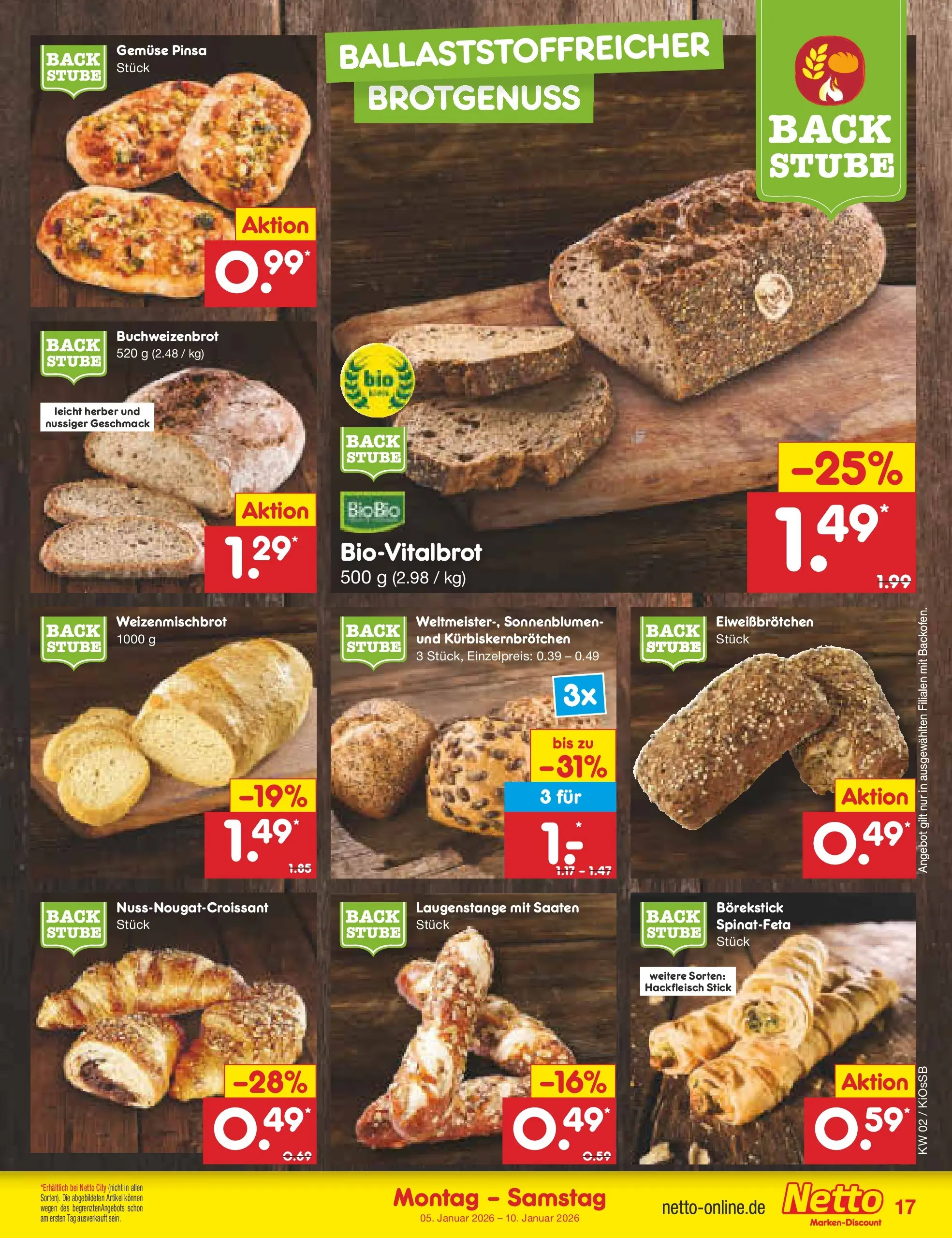 Netto Marken-Discount prospekt Oberhaid	 (ab 04.01.2026) » Angebote | Seite: 17 | Produkte: Gemüse, Hackfleisch