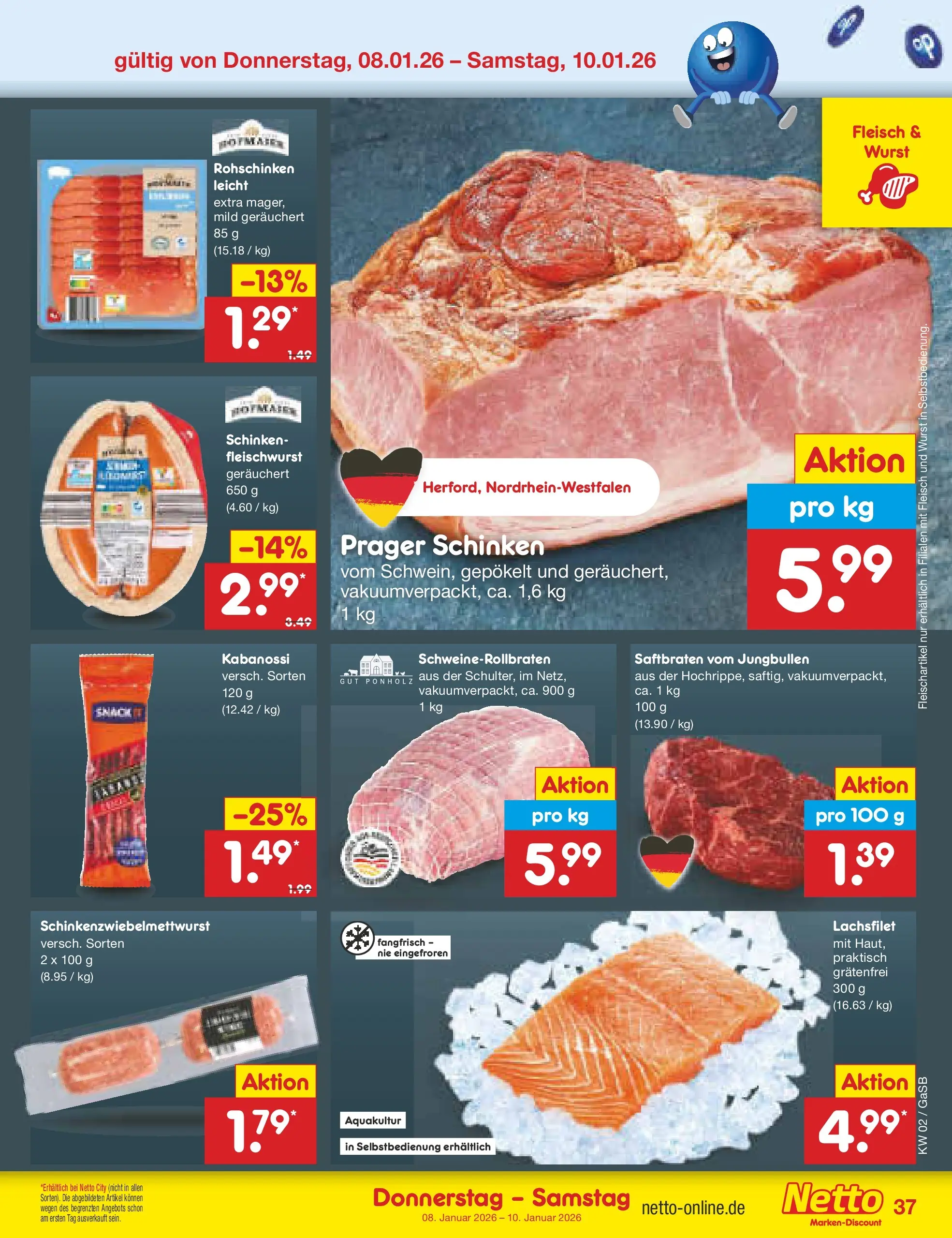 Netto Marken-Discount prospekt Bremen-Lesum	 (ab 04.01.2026) » Angebote | Seite: 41 | Produkte: Wurst, Schinken, Fleisch