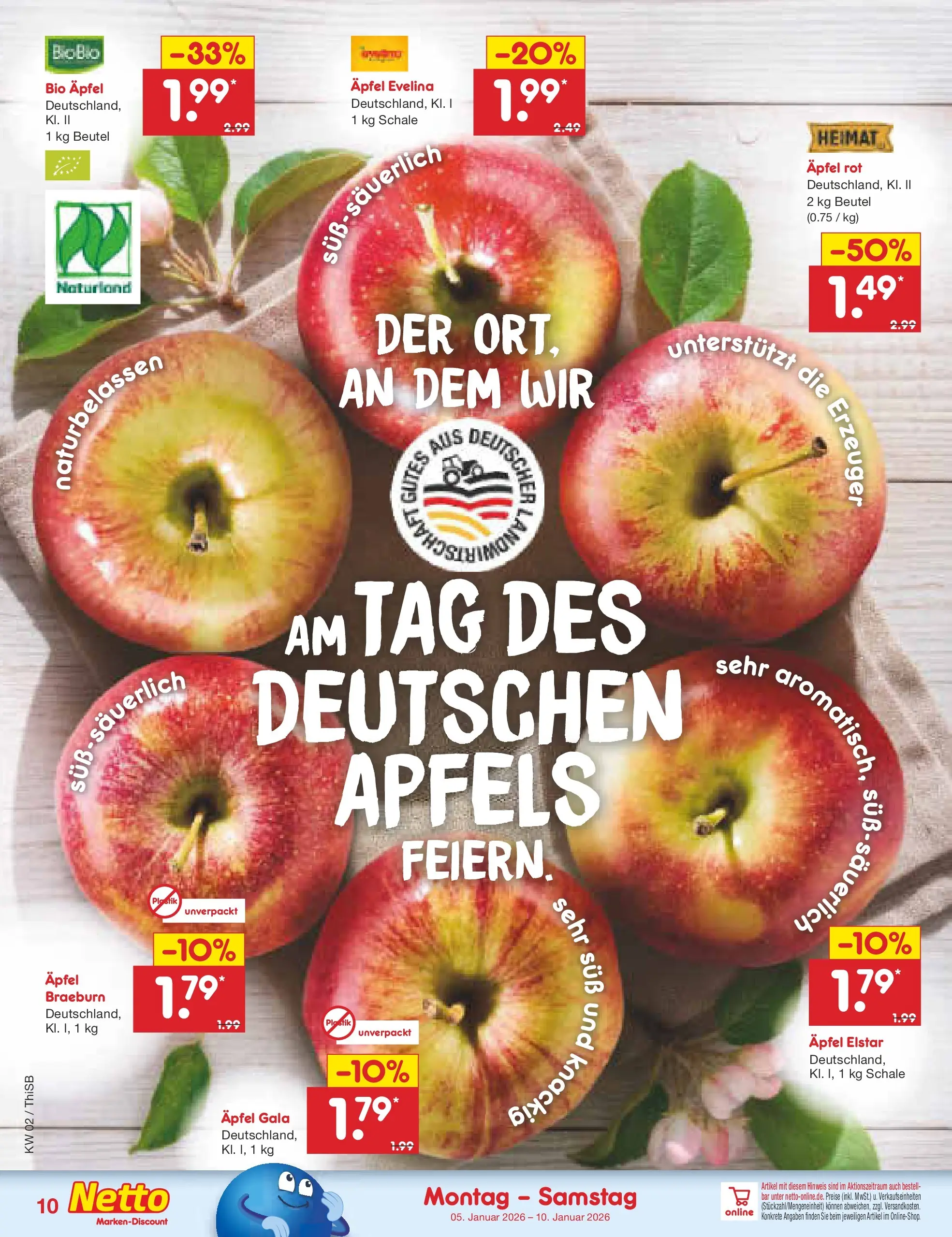 Netto Marken-Discount prospekt Pirna	 (ab 04.01.2026) » Angebote | Seite: 10 | Produkte: Äpfel