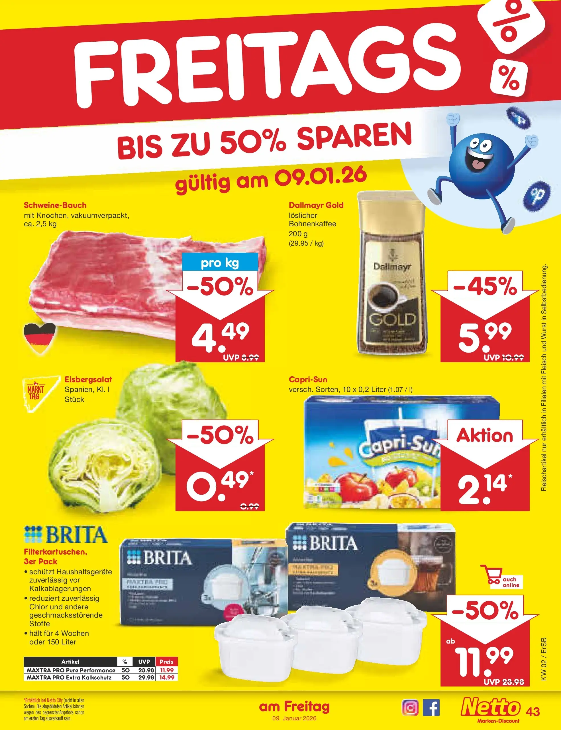Netto Marken-Discount prospekt Nordhausen	 (ab 04.01.2026) » Angebote | Seite: 51 | Produkte: Capri sun, Schweinebauch, Dallmayr, Wurst